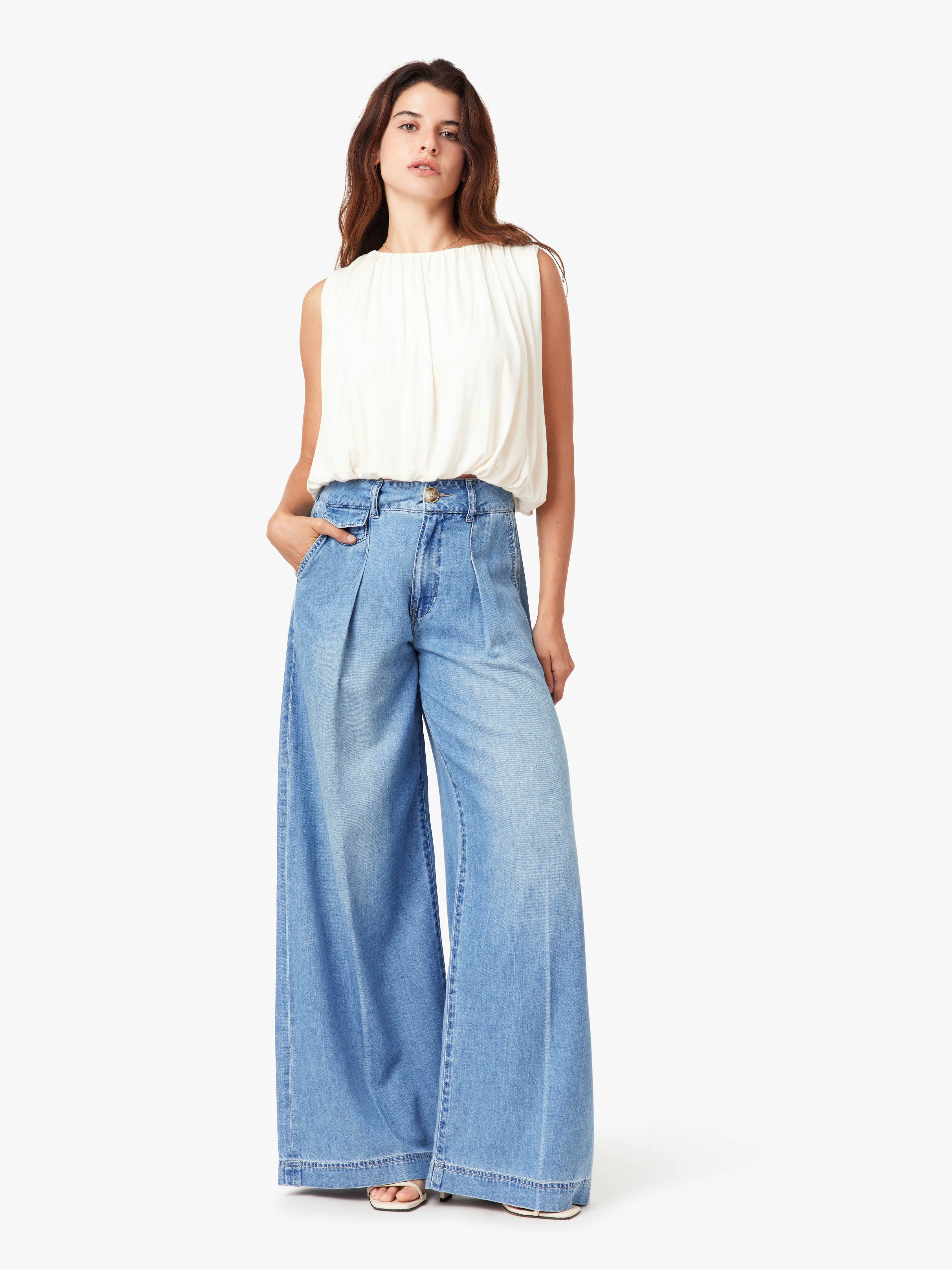 Pleated Denim Trouser Jeans Pleated Denim Trouser Jeans