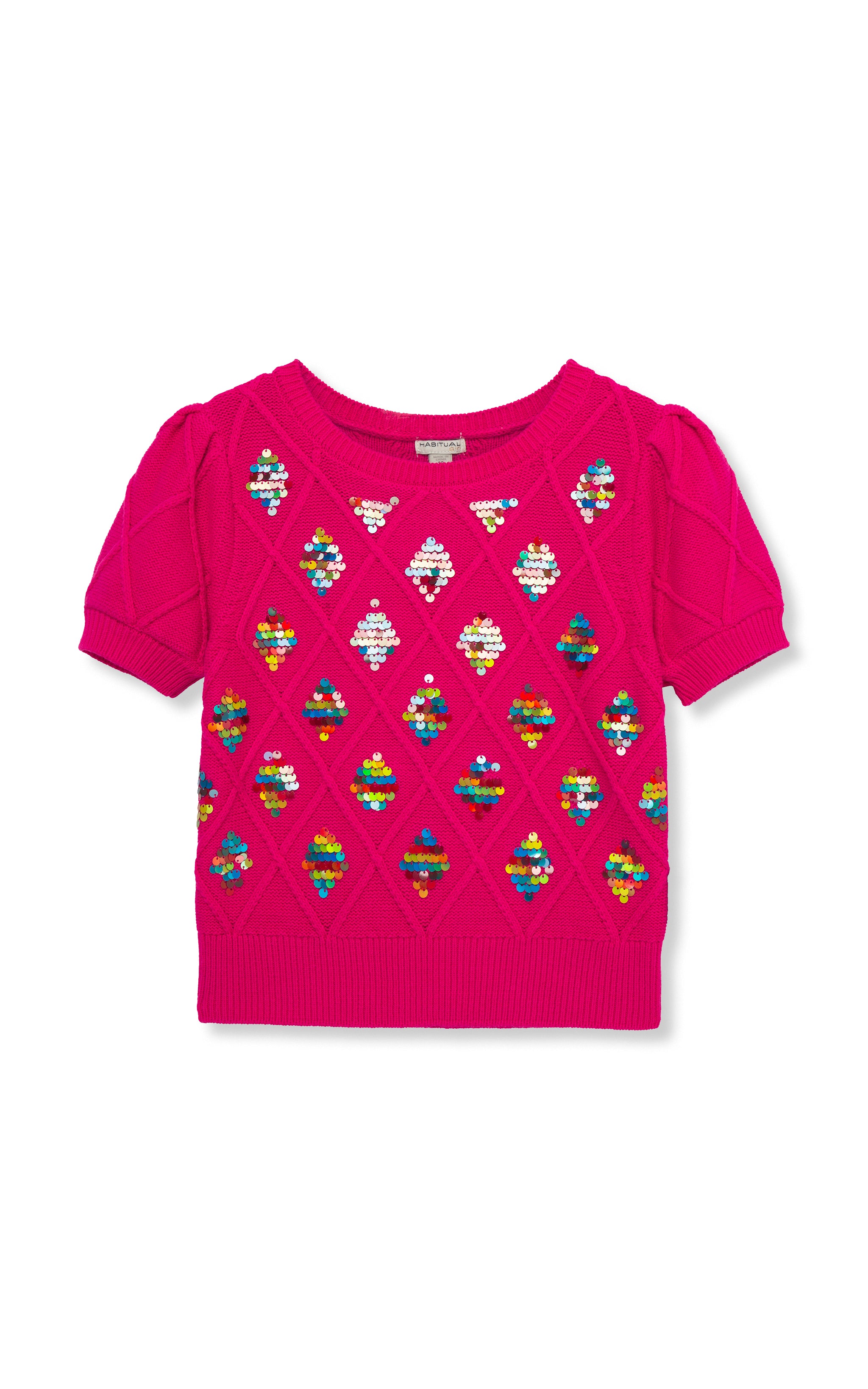 Short Sleeve Cable Sweater | 7-16