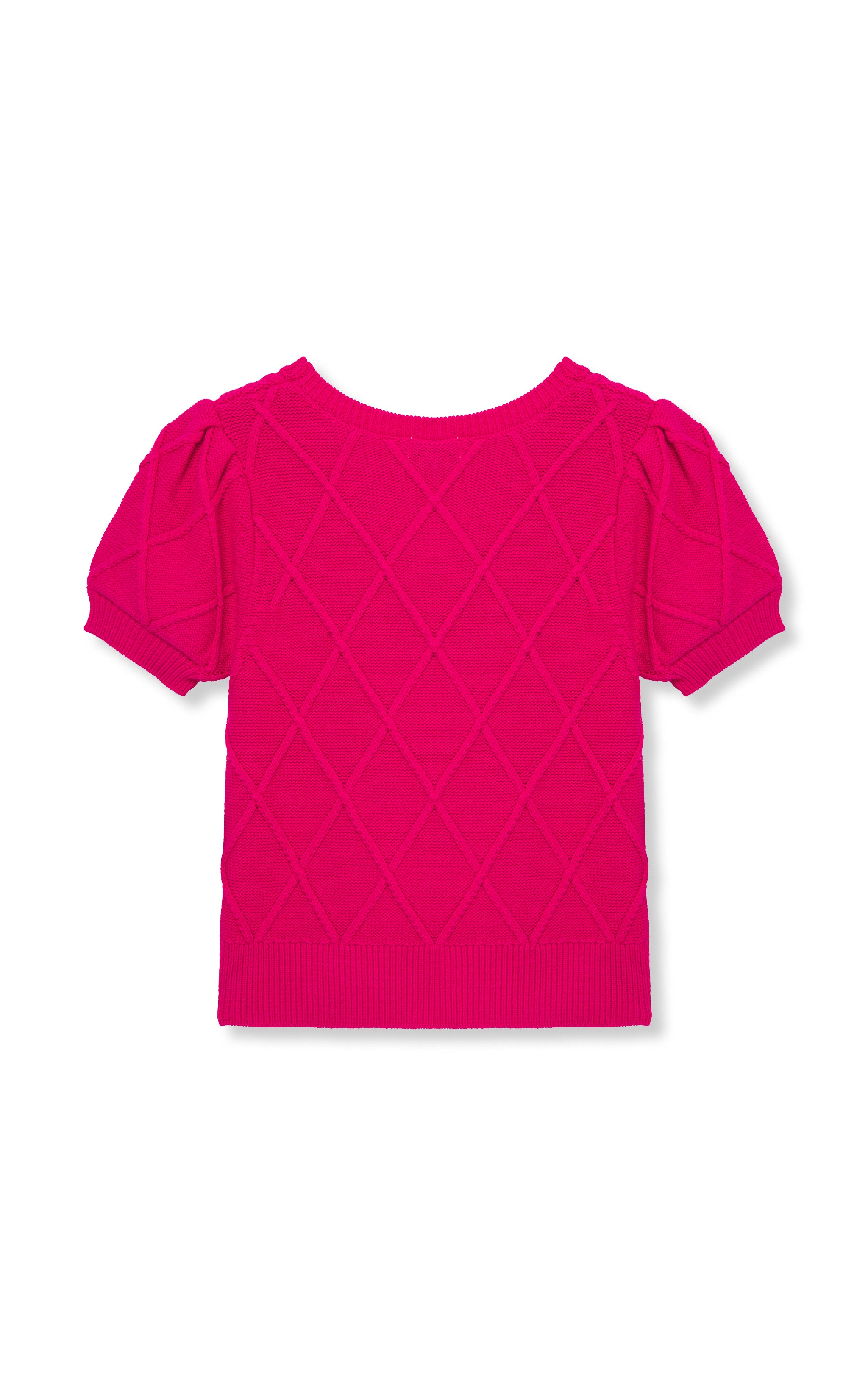 Short Sleeve Cable Sweater | 7-16