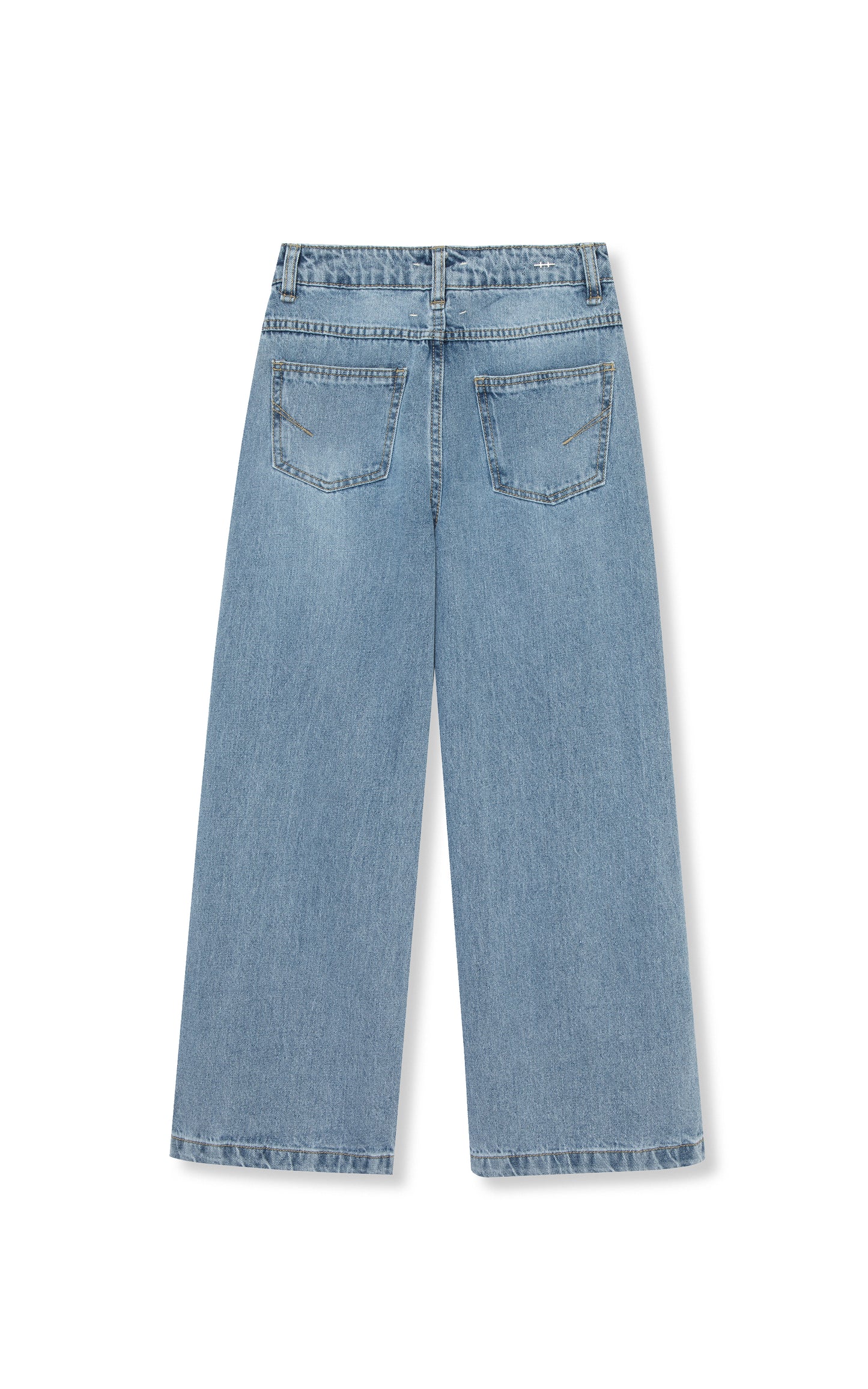 Ripped Rigid Wide Leg Boyfriend Jeans | 7-16