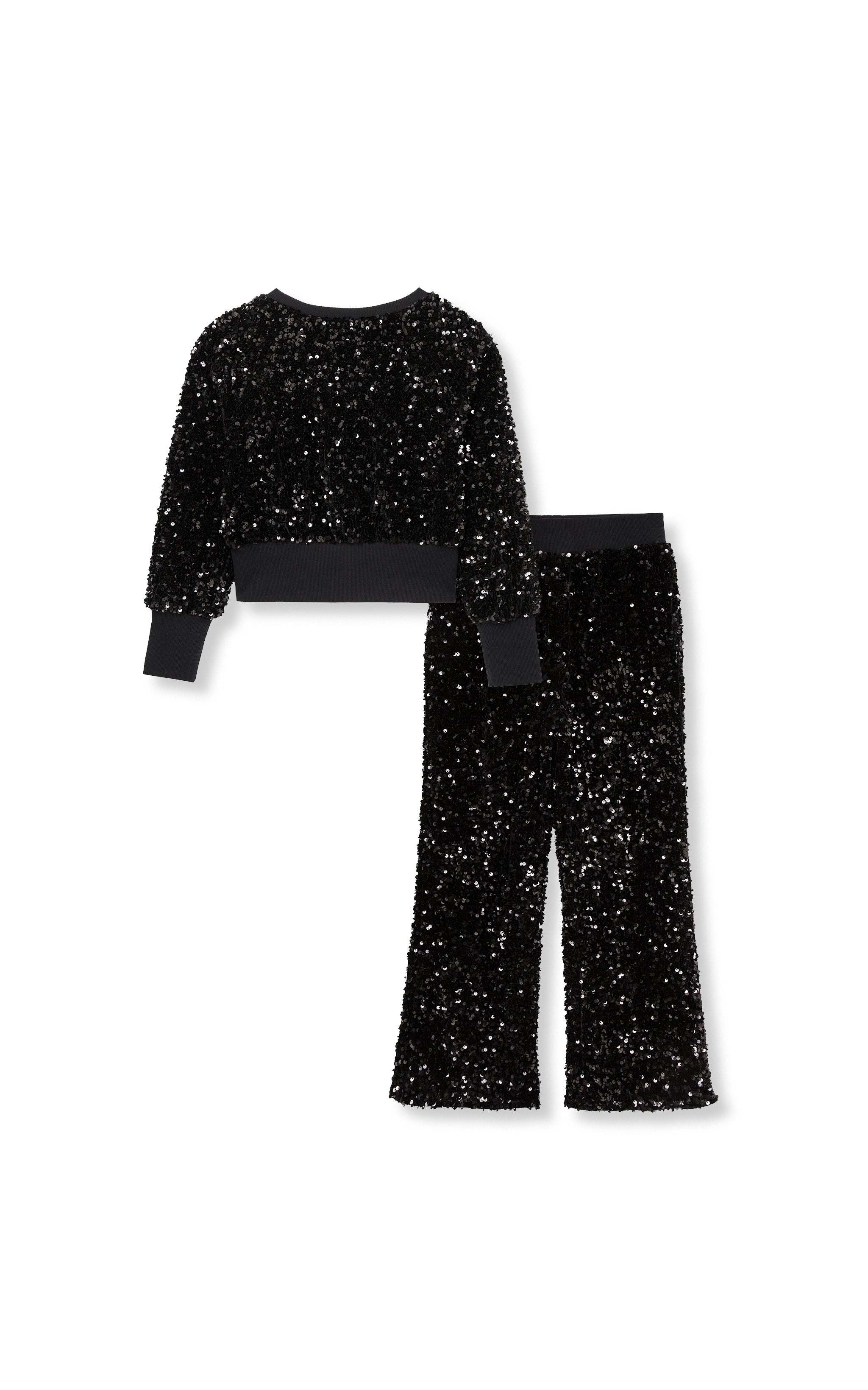 Velour Sequin Pant Set | 7-16