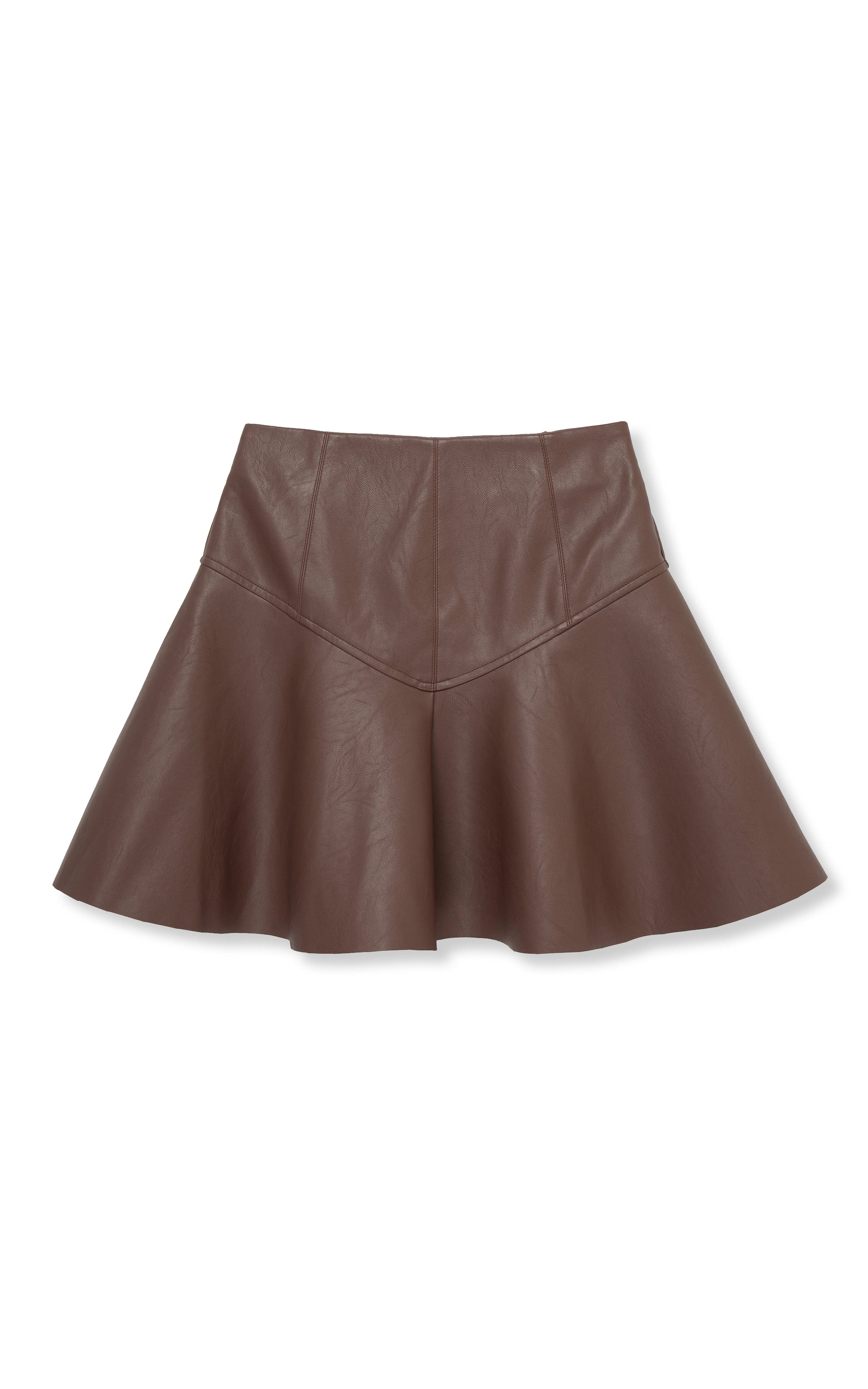 Pieced Pleather Skirt | 7-16