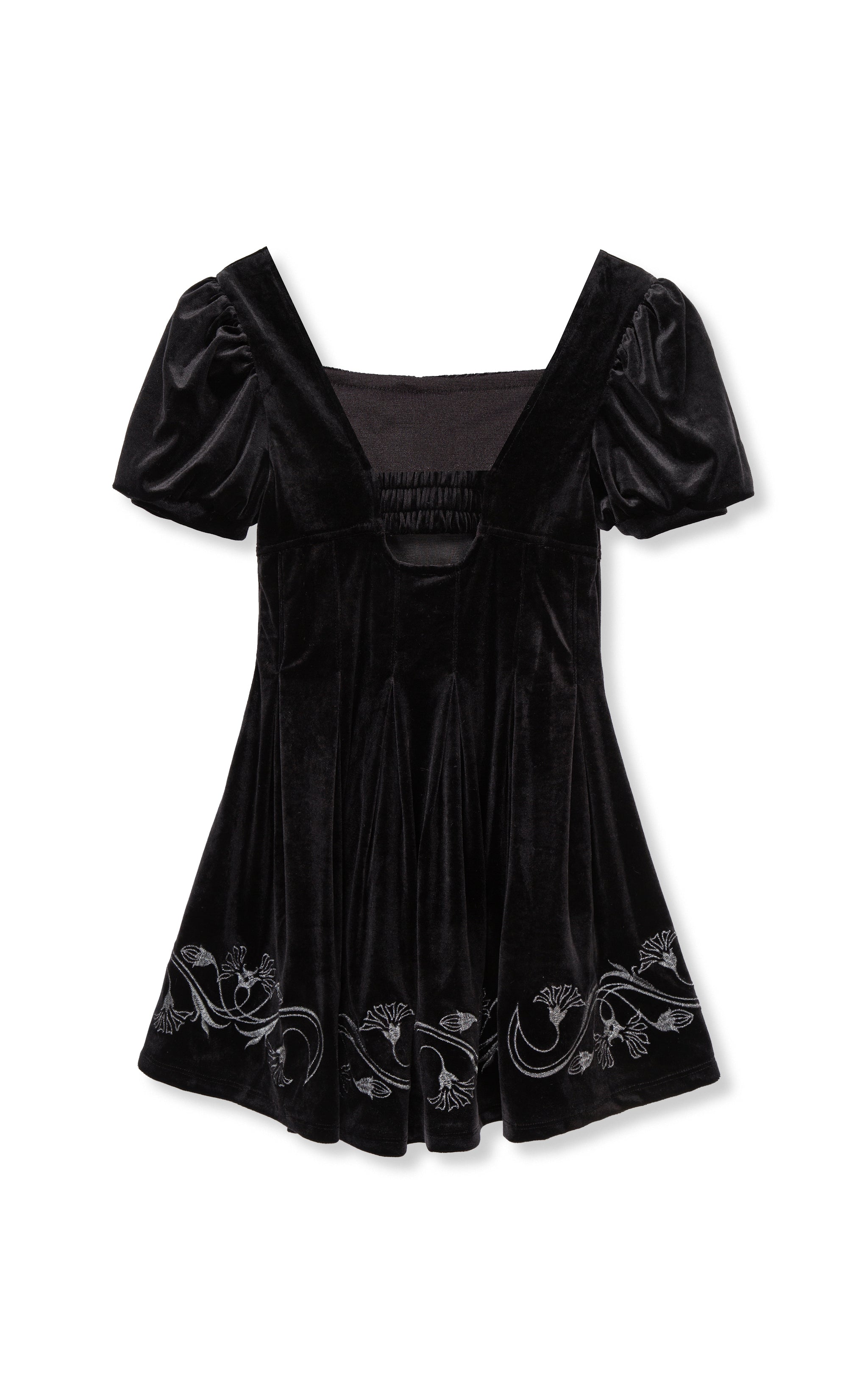 Embroidered Velour Dress | 7-16