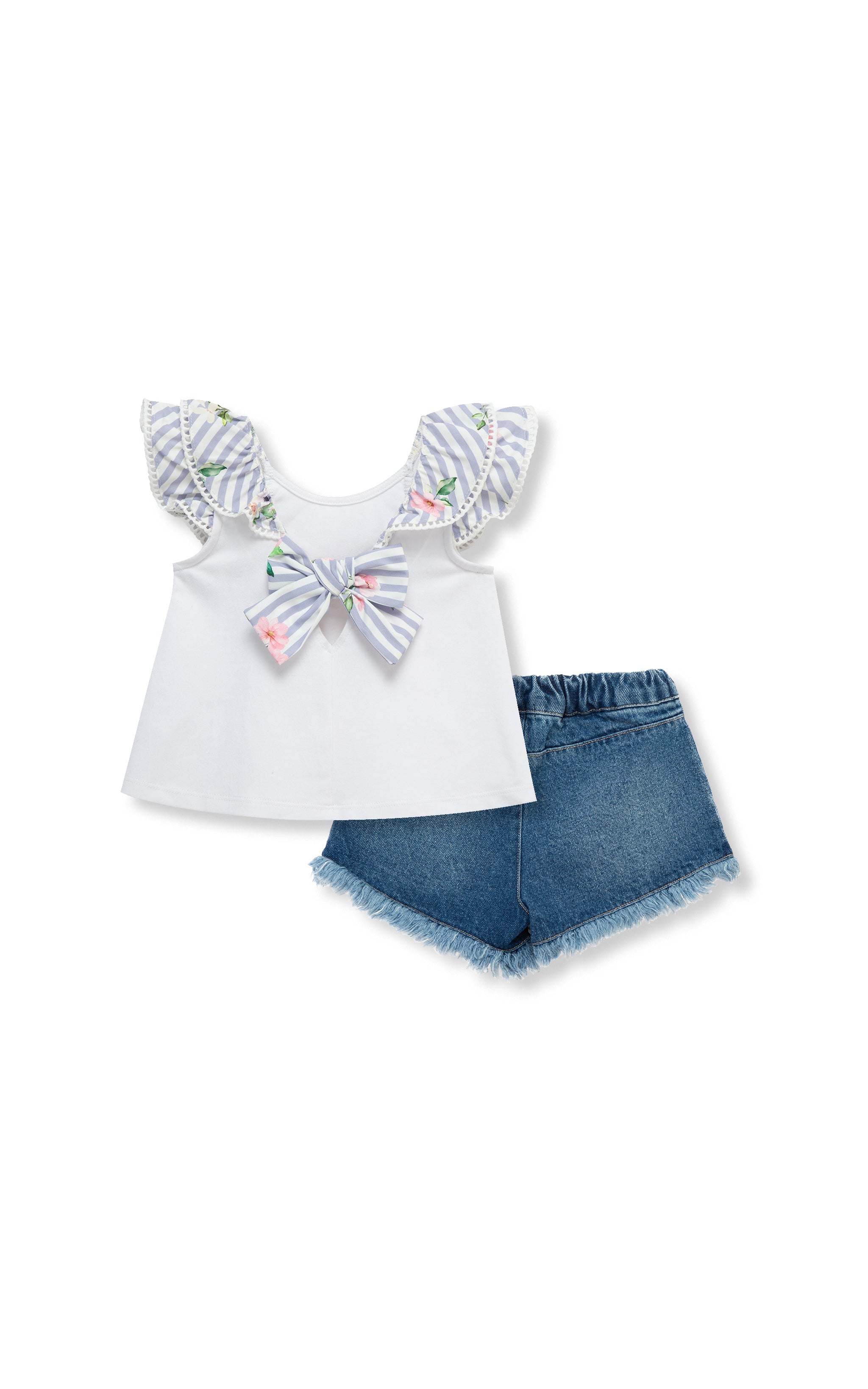 Bow Ruffle Short Set | 12-24M