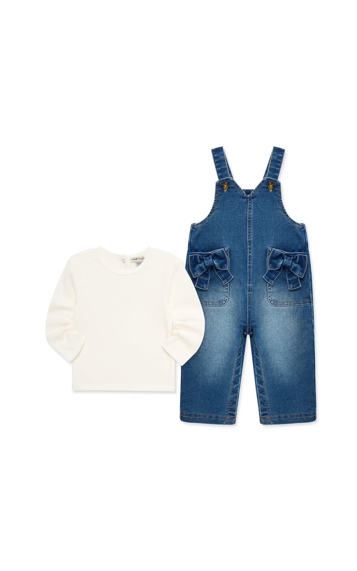 Bow Pocket Overall Set (12-24M)