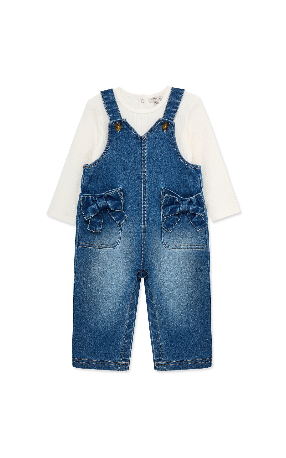 Bow Pocket Overall Set (12-24M)
