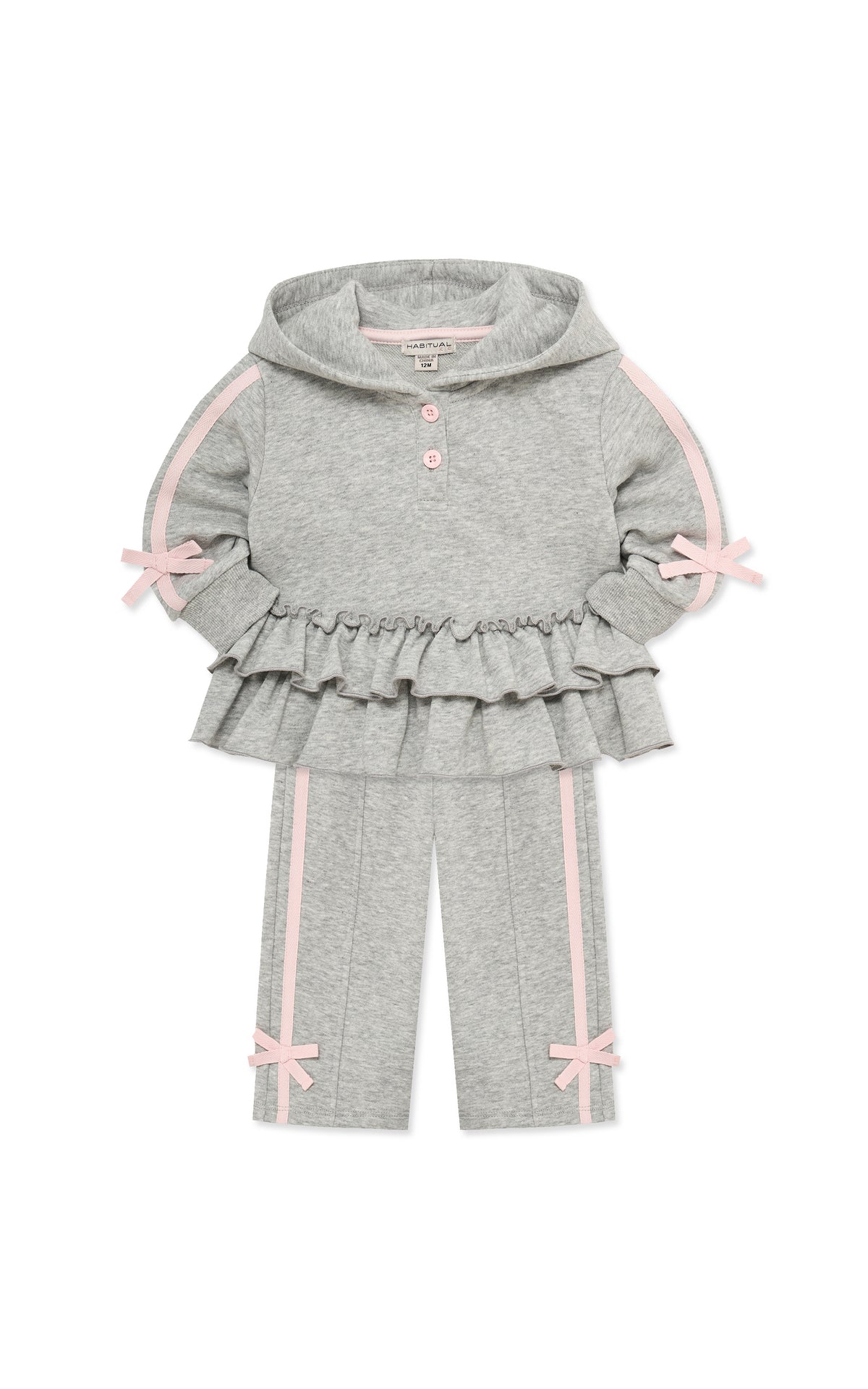 Ruffle Peplum Hoodie Pant Set (12-24M)