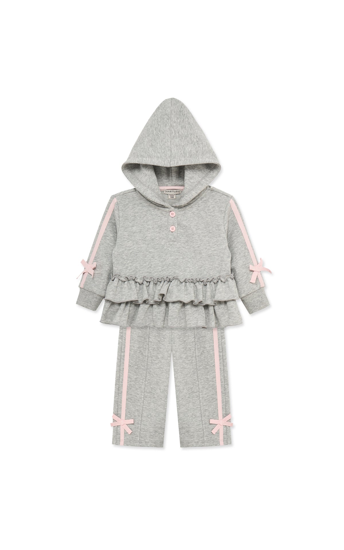 Ruffle Peplum Hoodie Pant Set (12-24M)