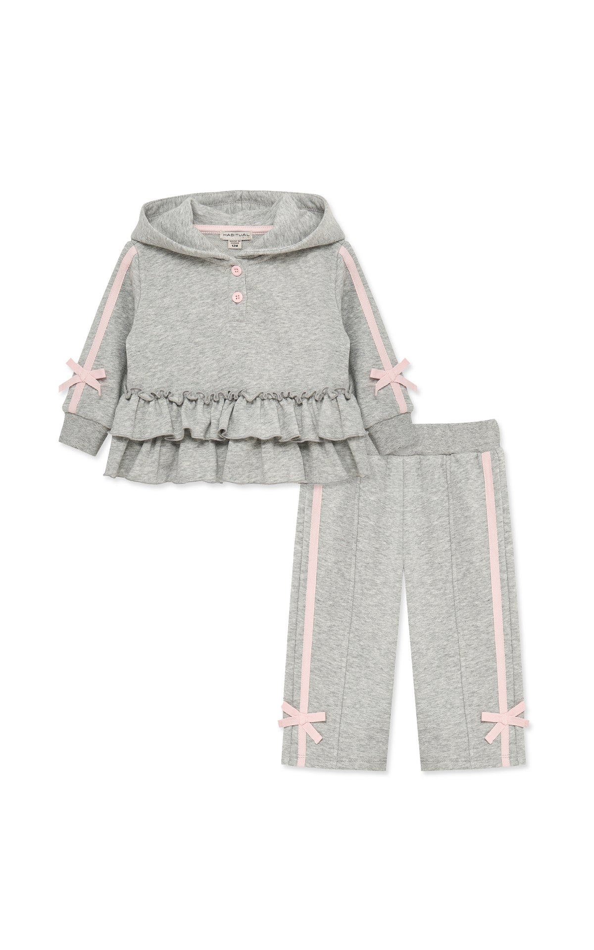 Ruffle Peplum Hoodie Pant Set (2T-4T)