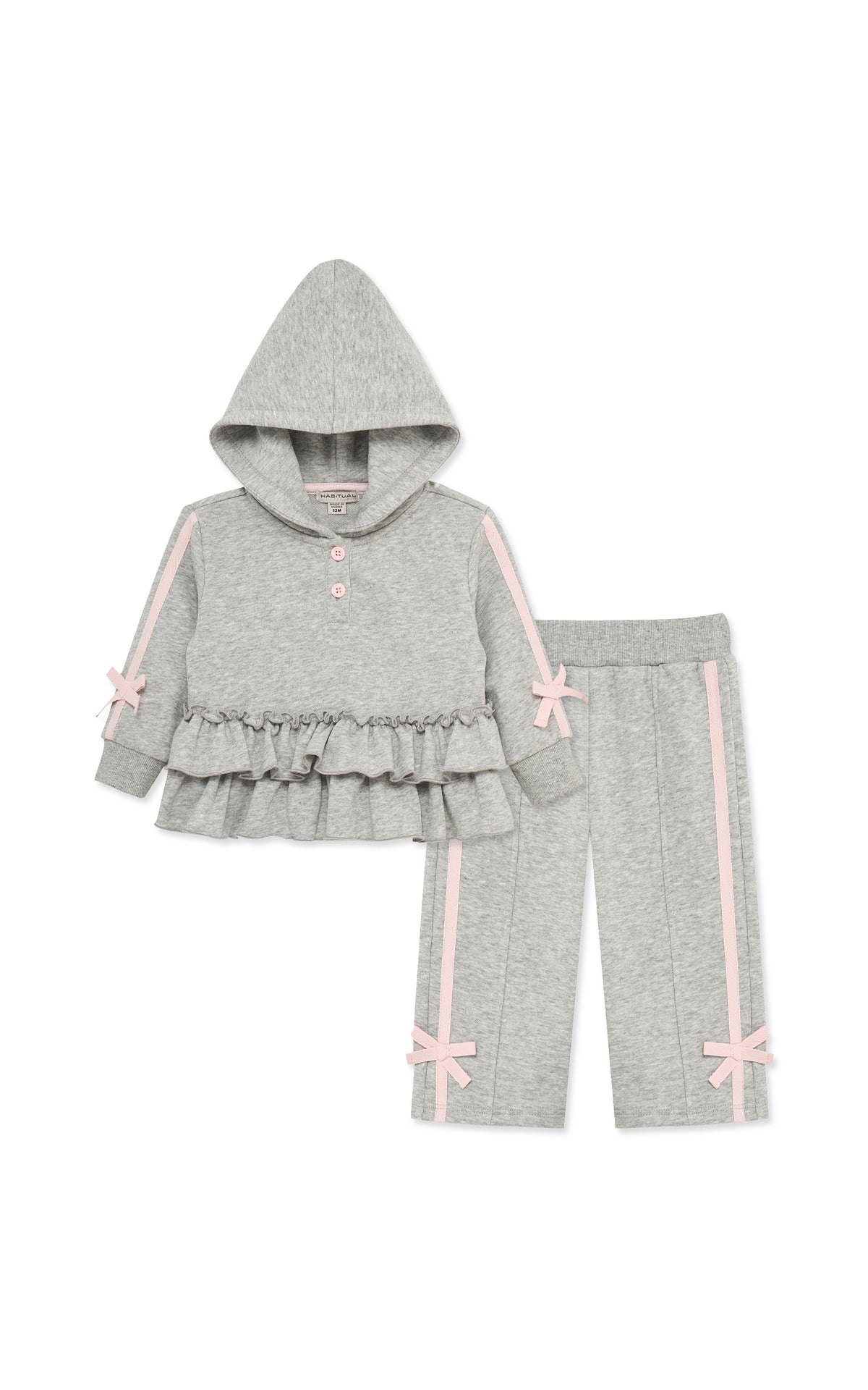Ruffle Peplum Hoodie Pant Set (2T-4T)