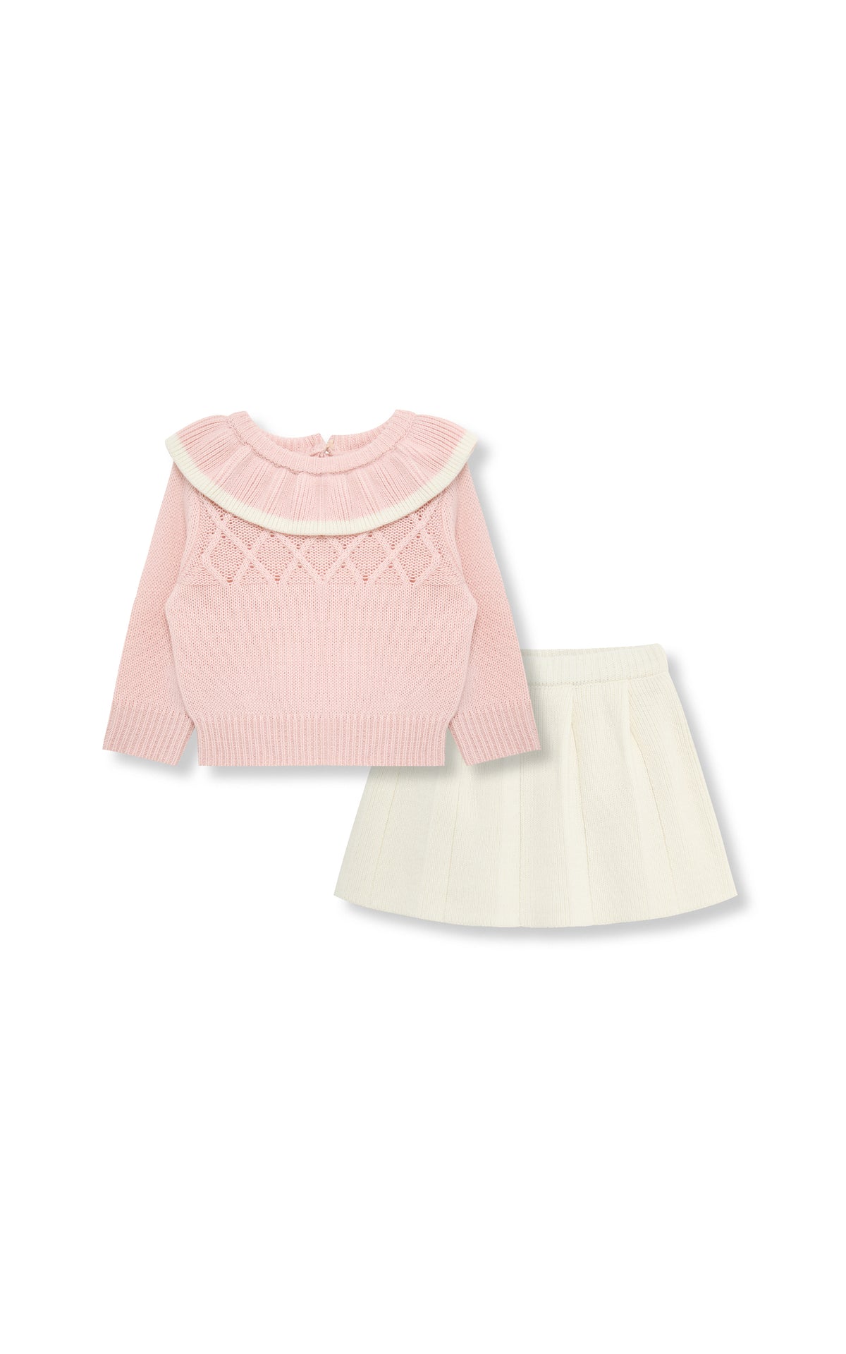 Ruffle Collar Sweater Skort Set (2T-4T)