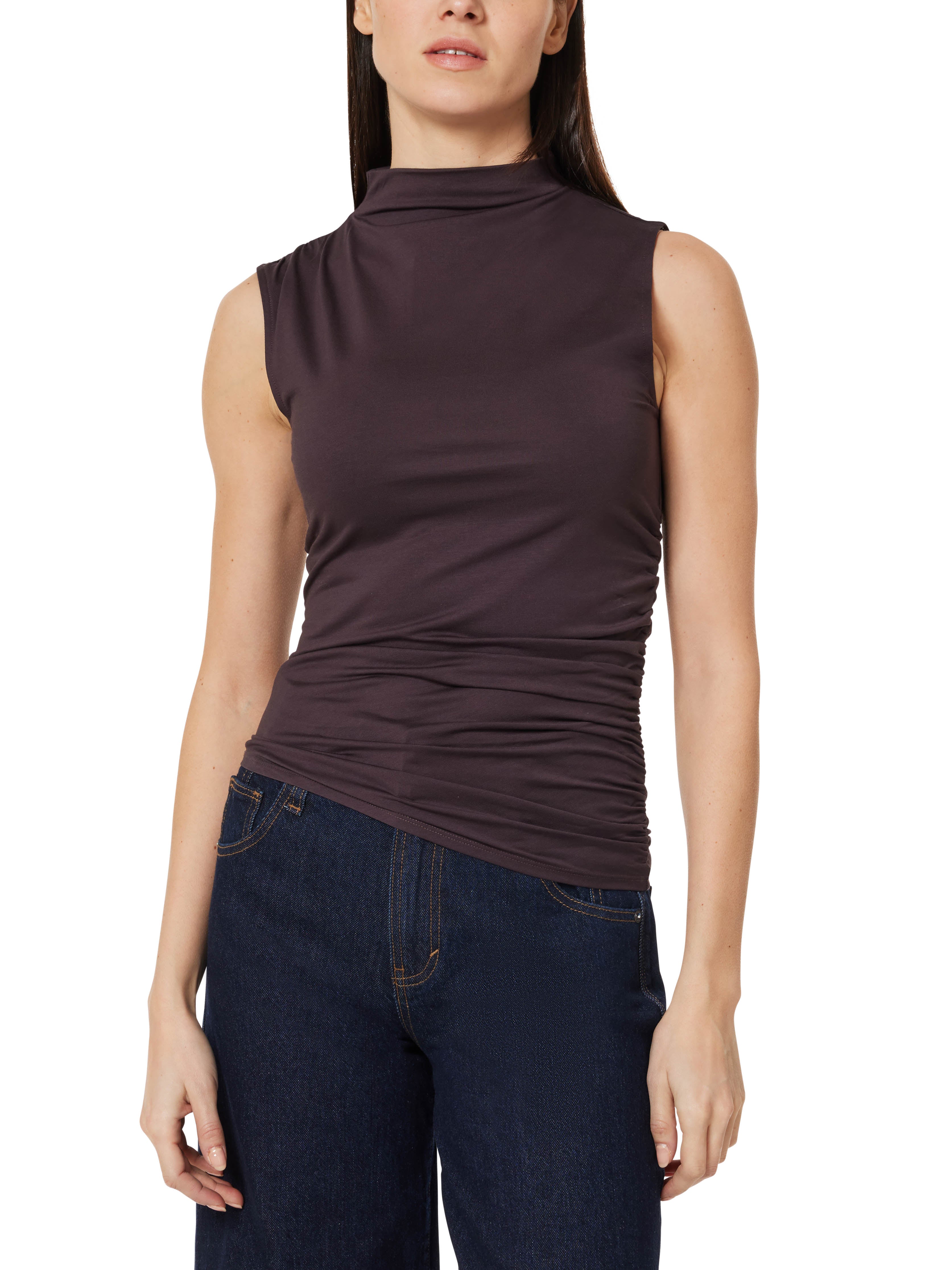Sleeveless Gathered Top