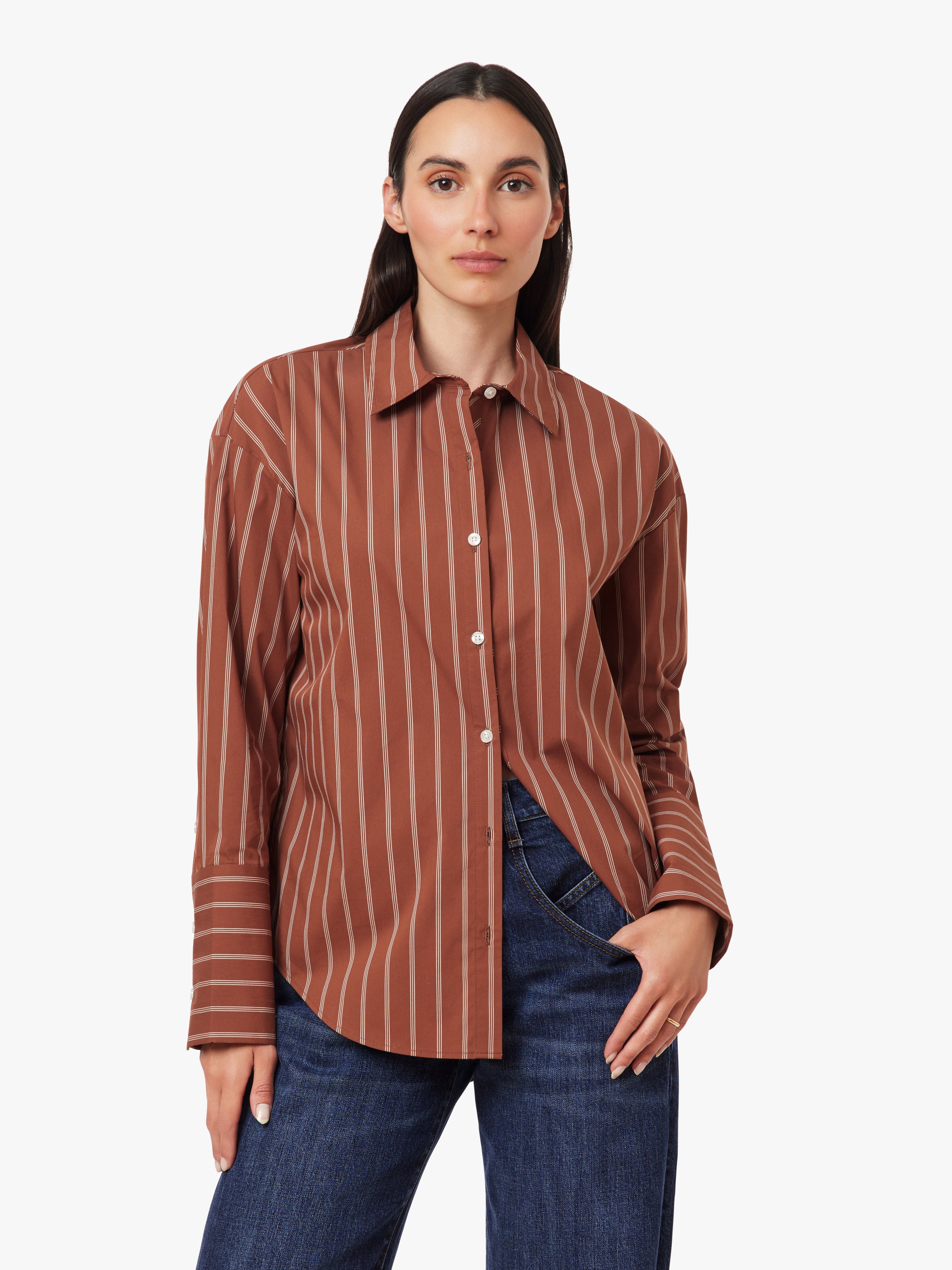 Tie Back Poplin Shirt