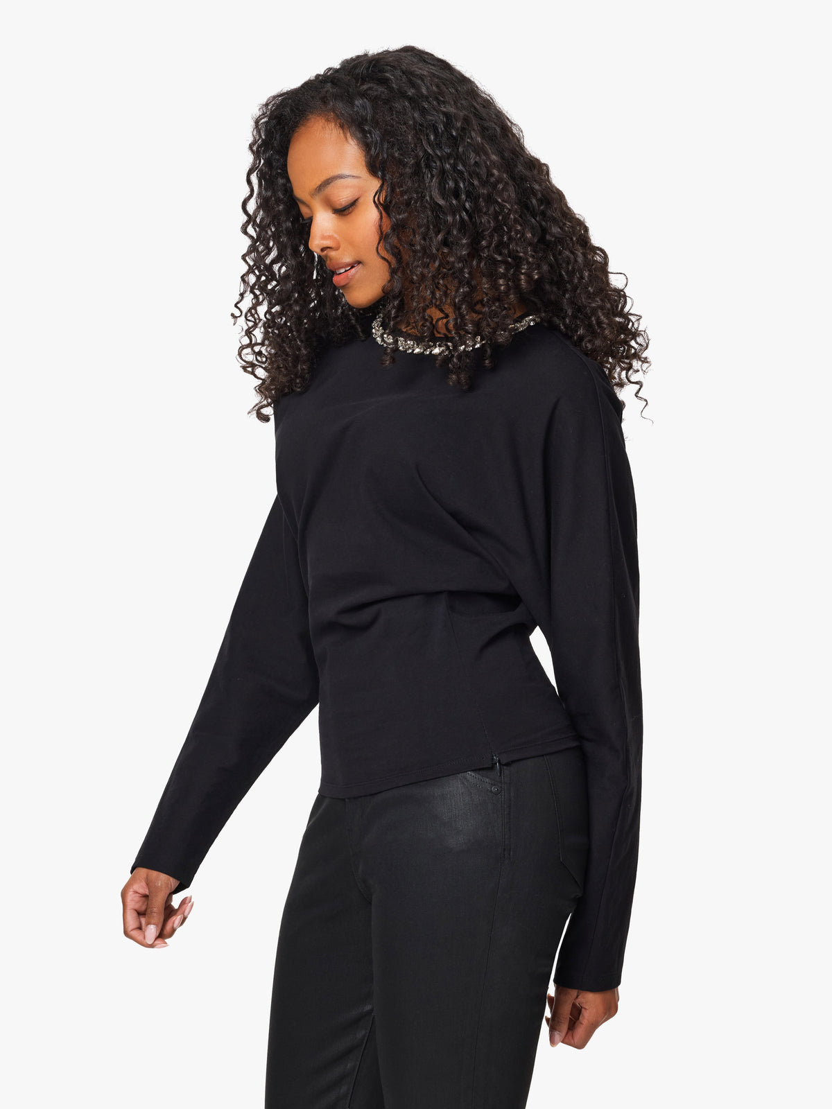 Jewel Neck Dolman Top