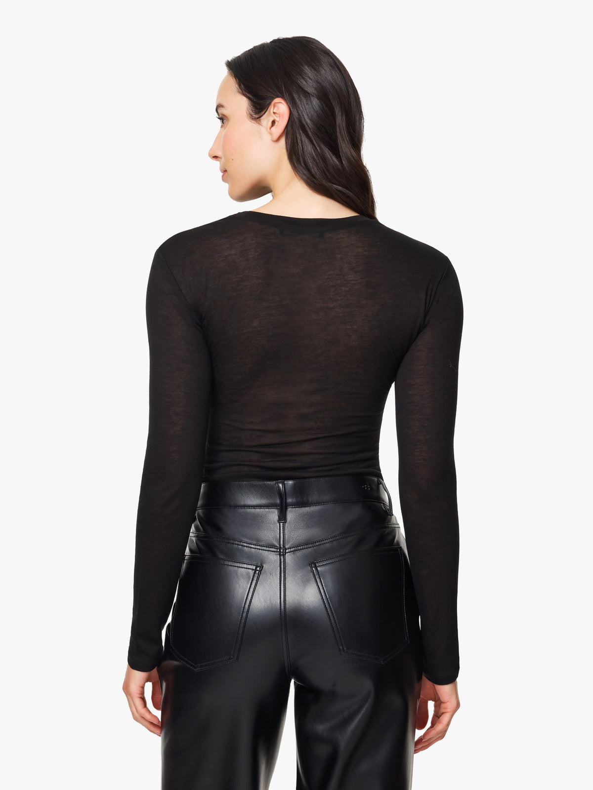 Shirred Double Layer Knit Top