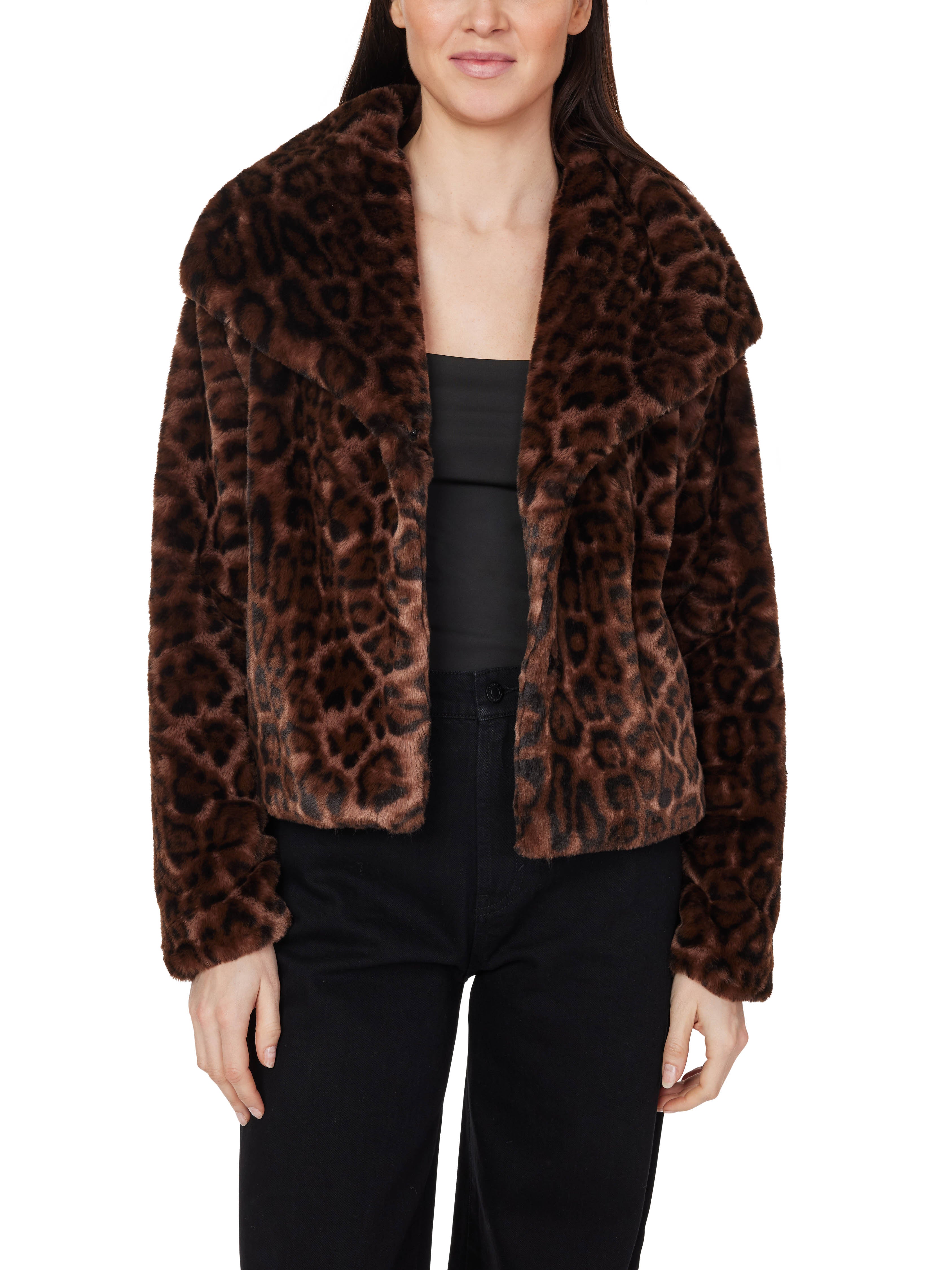 Faux Fur Leopard Jacket