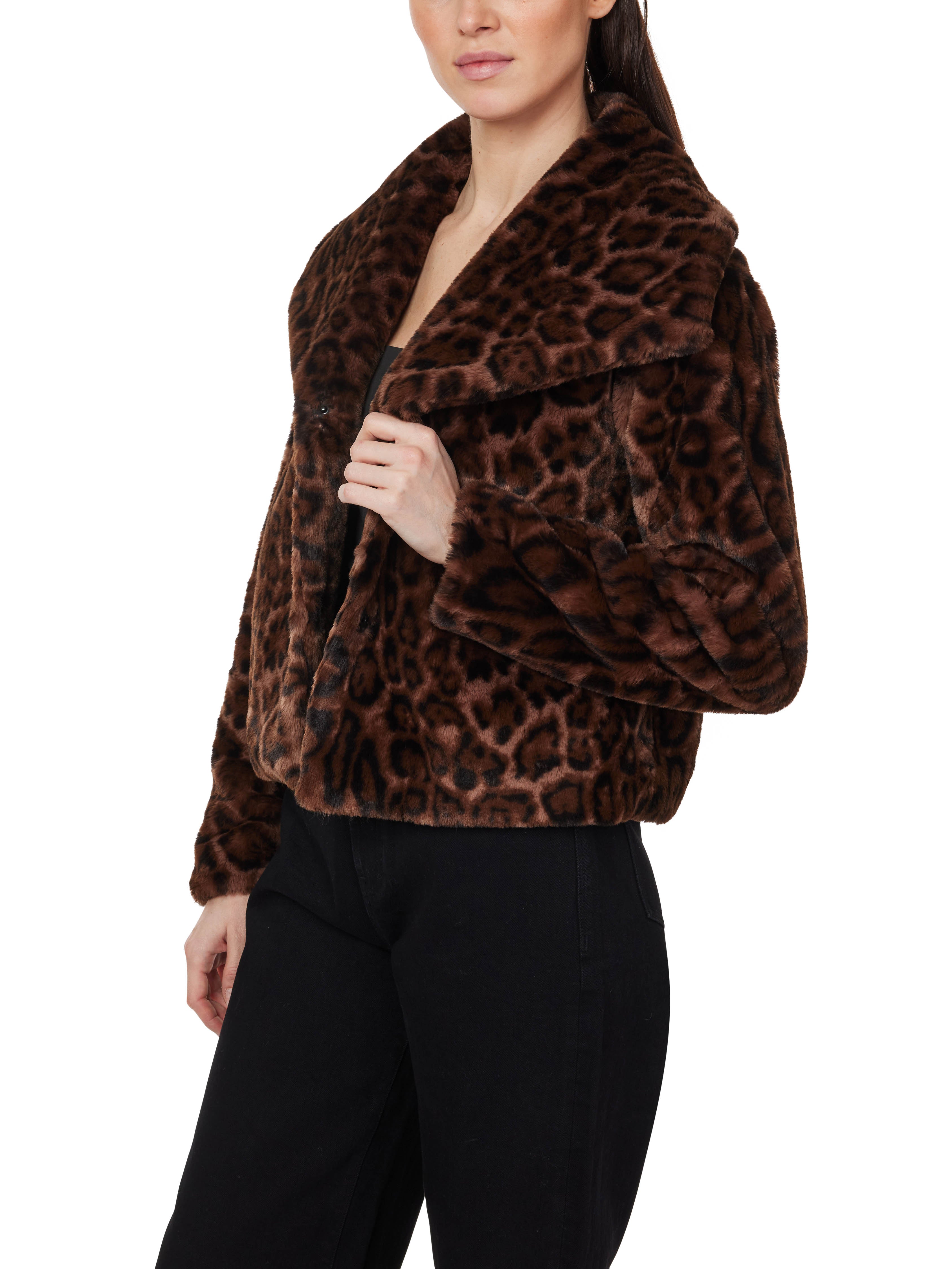 Faux Fur Leopard Jacket