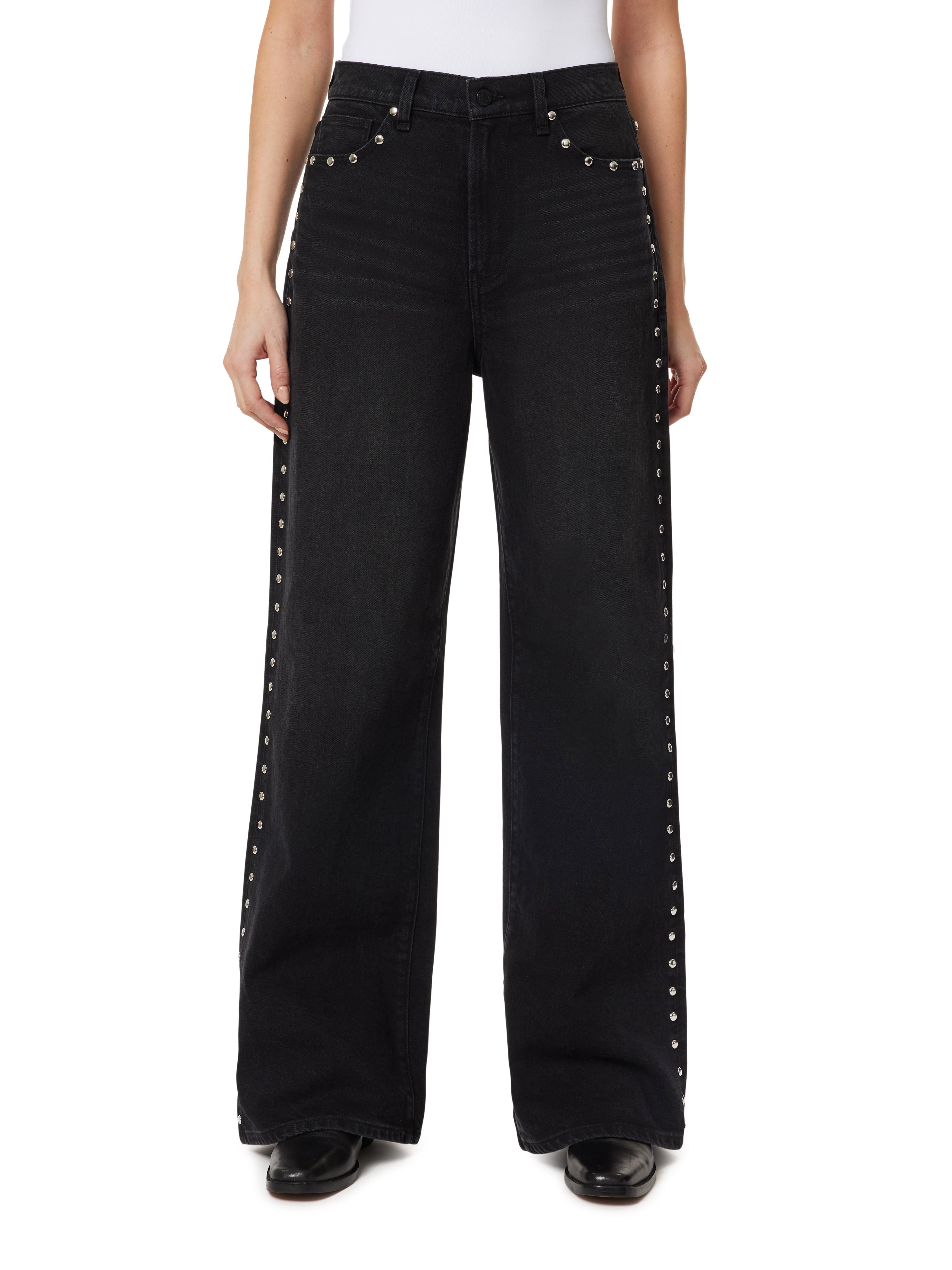 Gemma Wide Leg Studded Jeans
