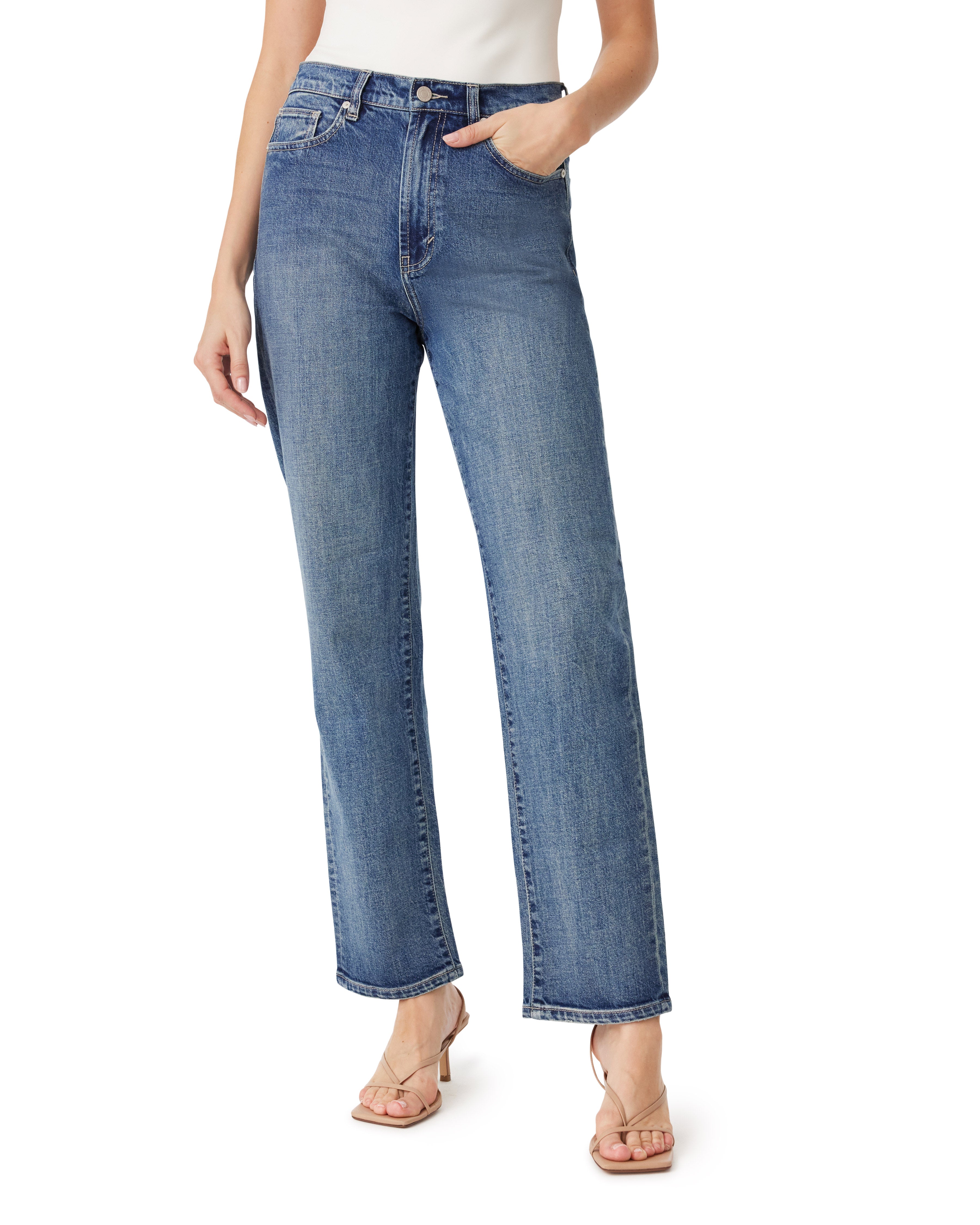 Peyton High Rise Straight Jeans