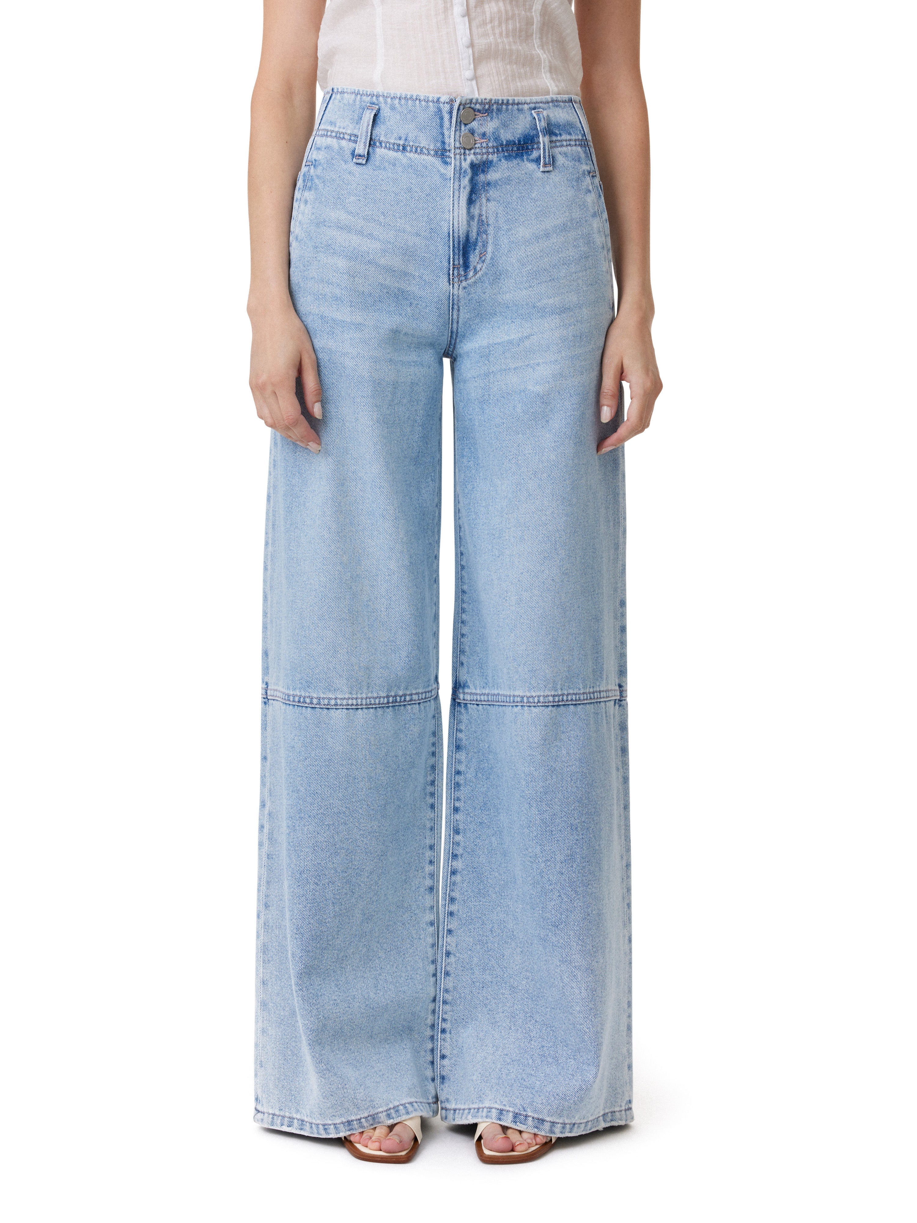 High Rise Denim Trouser