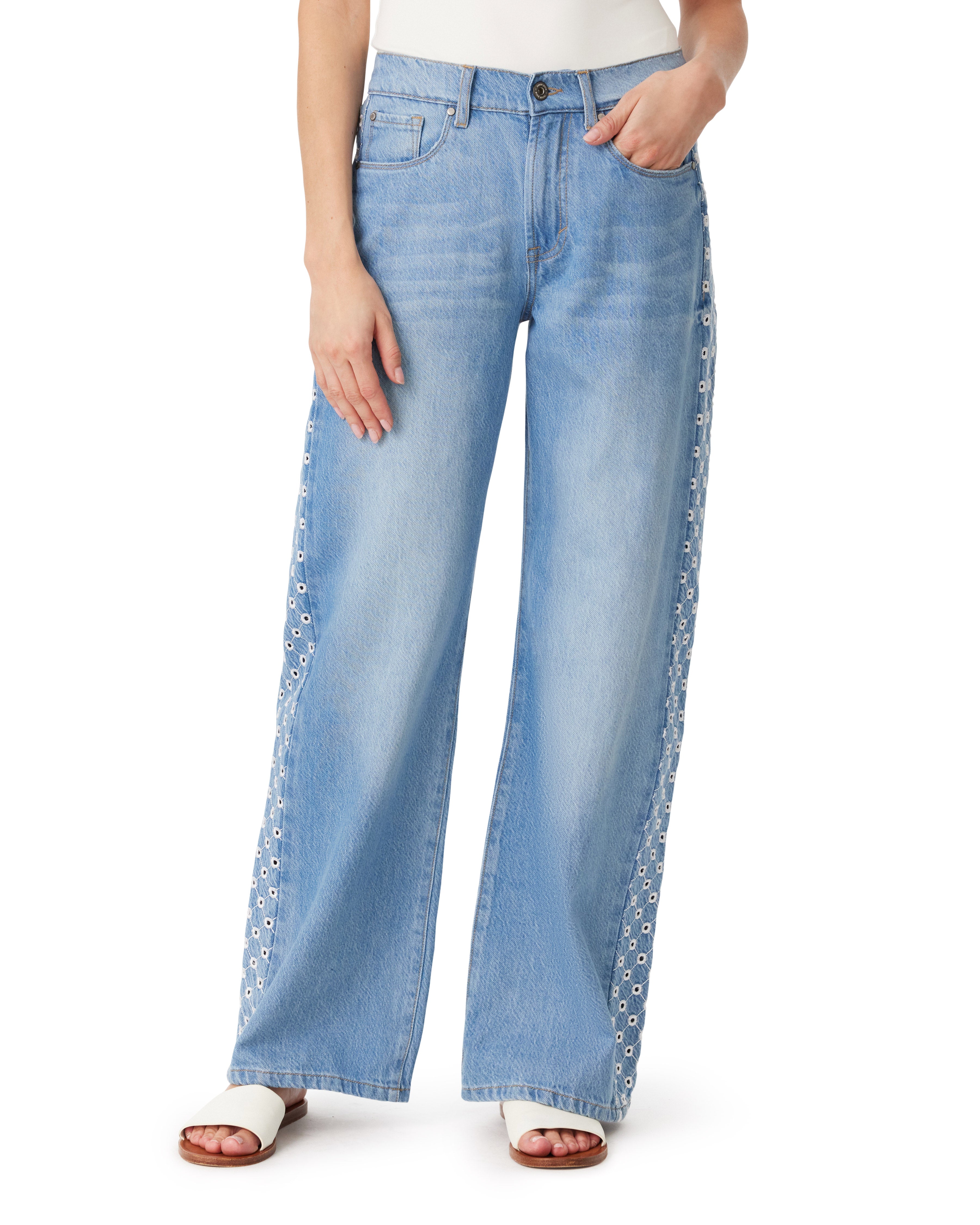 Eyelet Side Pant Jeans
