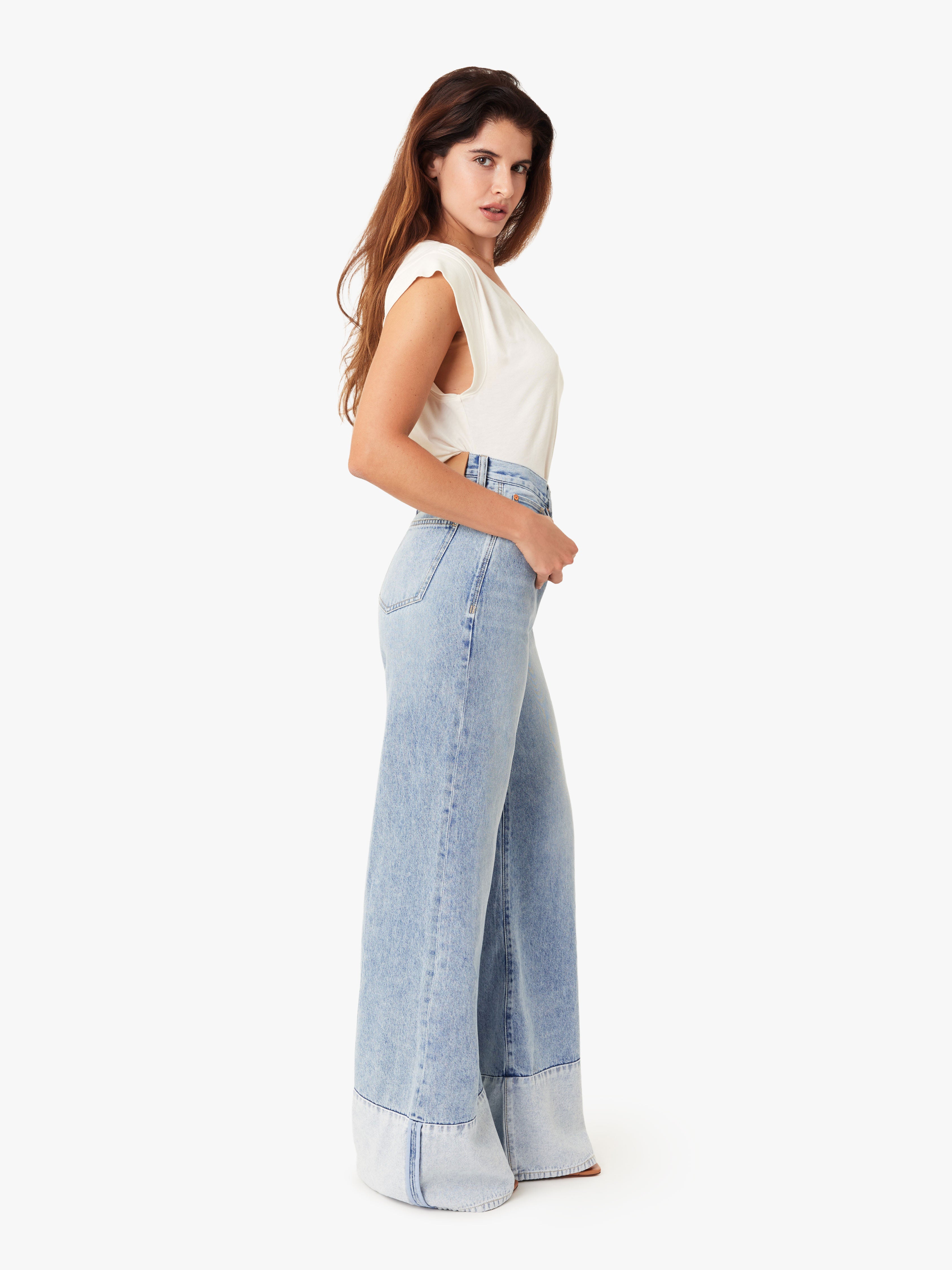 Emerson Cuffed Relaxed Flare Jeans