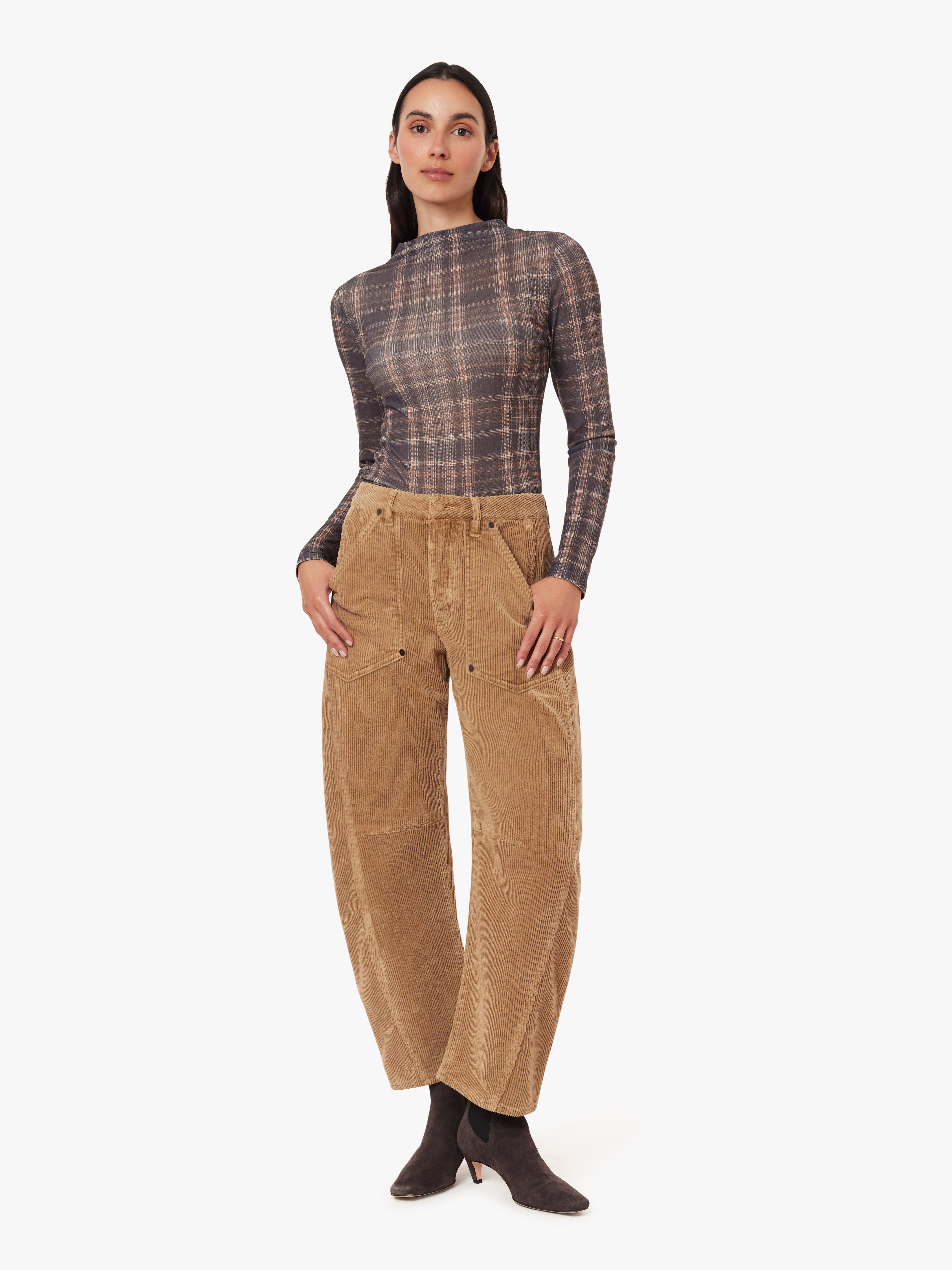 Harper Corduroy Cropped Barrel