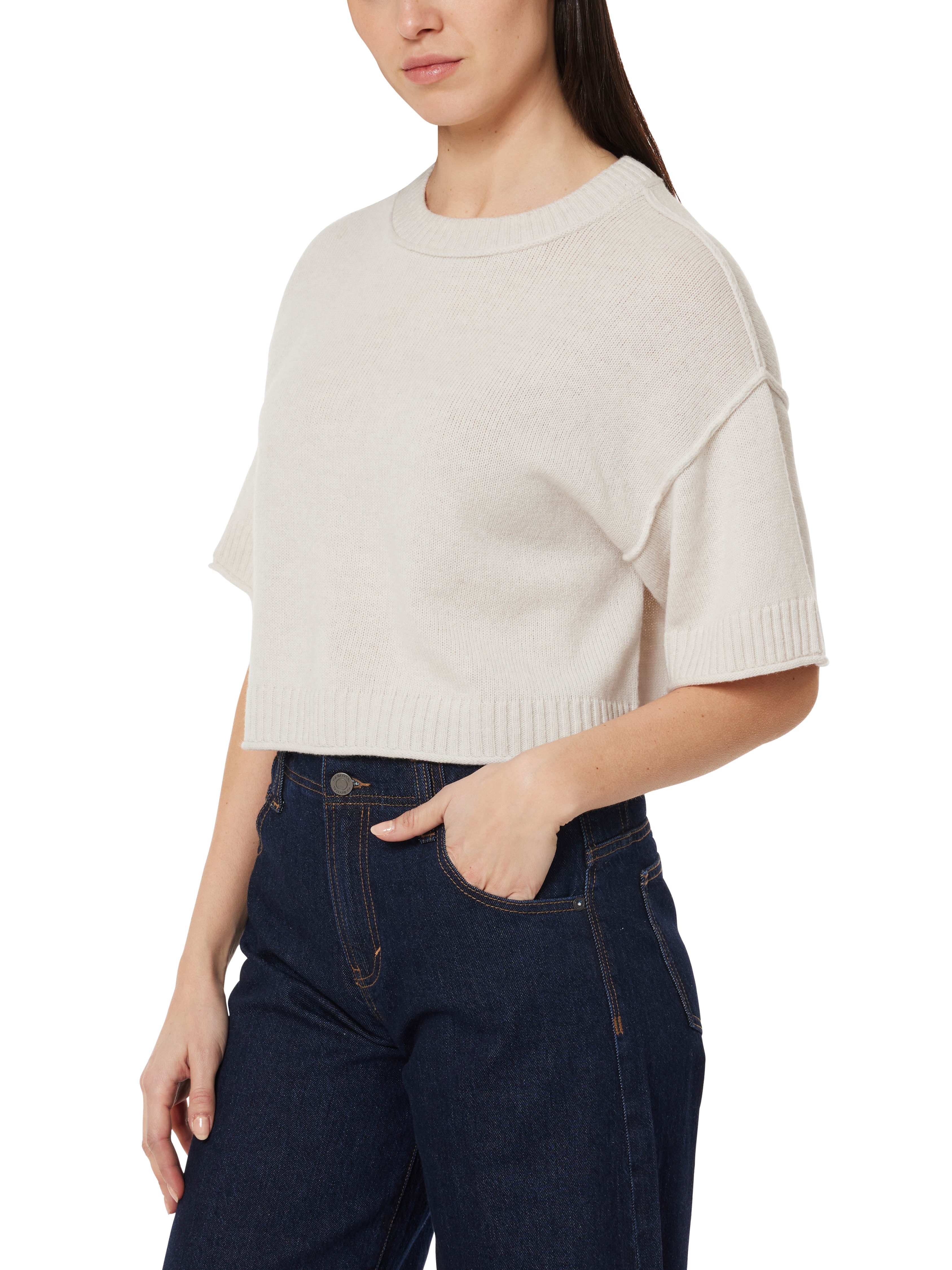 Crewneck Short Sleeve Sweater