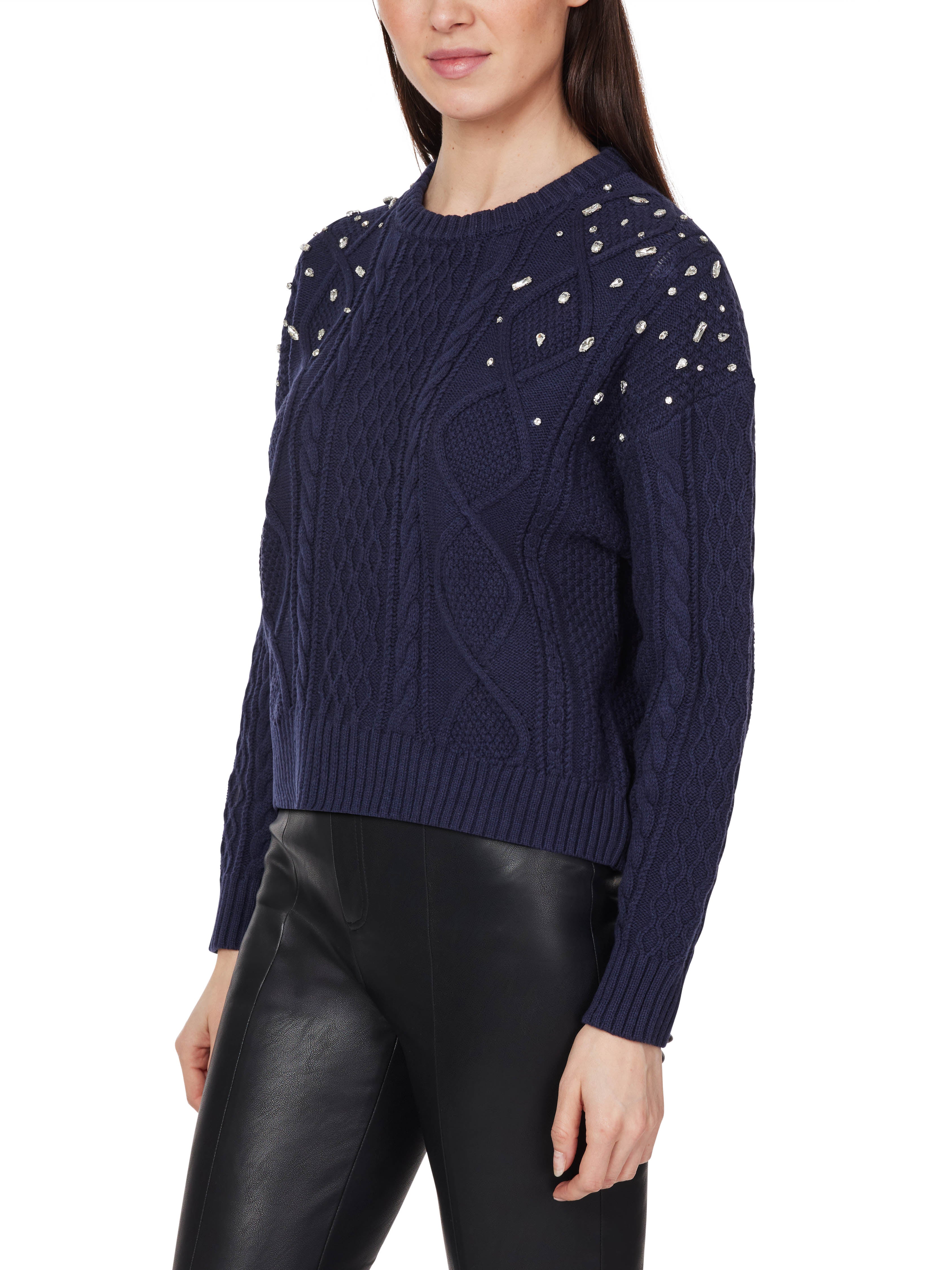 Embellished Crewneck Sweater