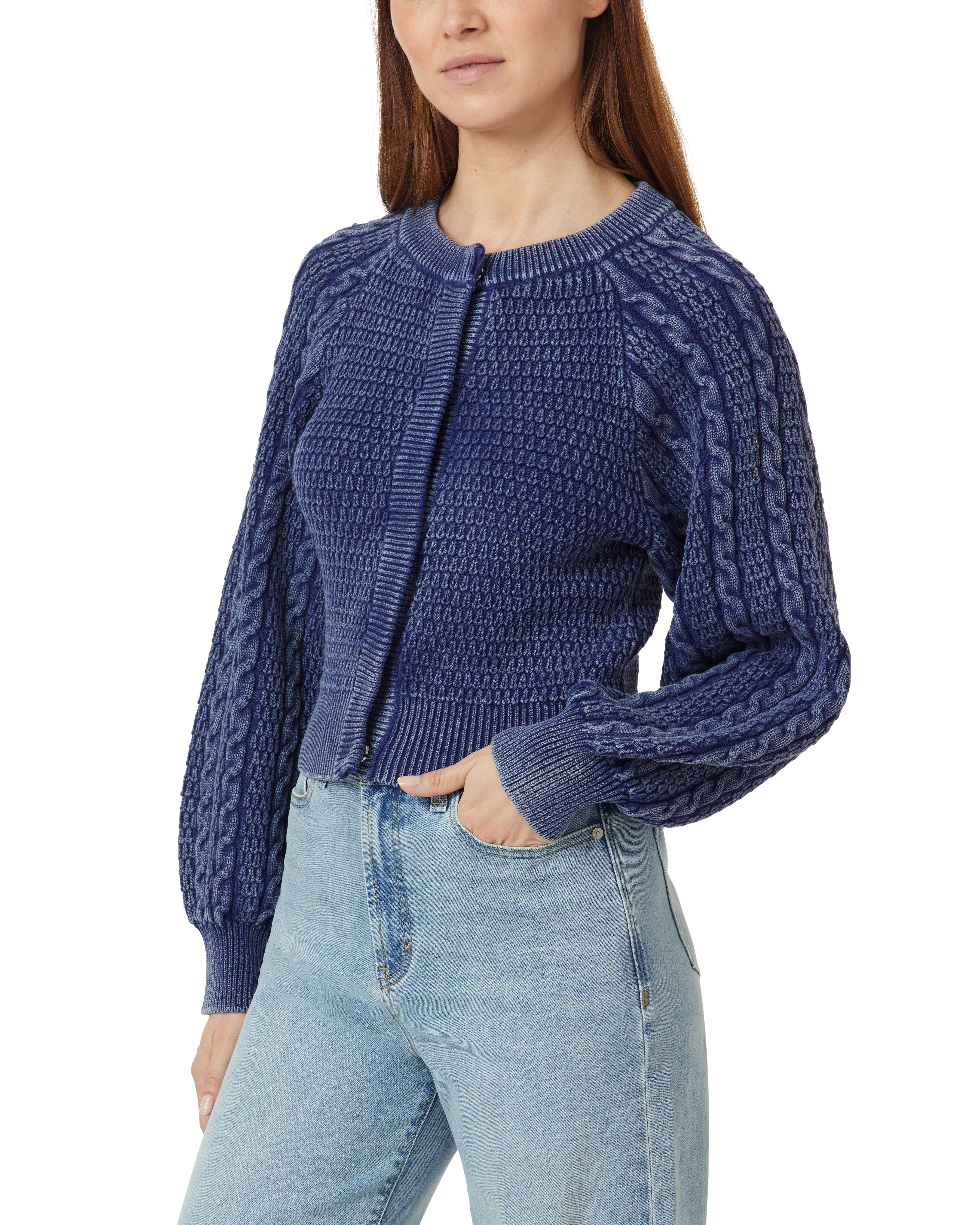 Washed Cable Caridgan