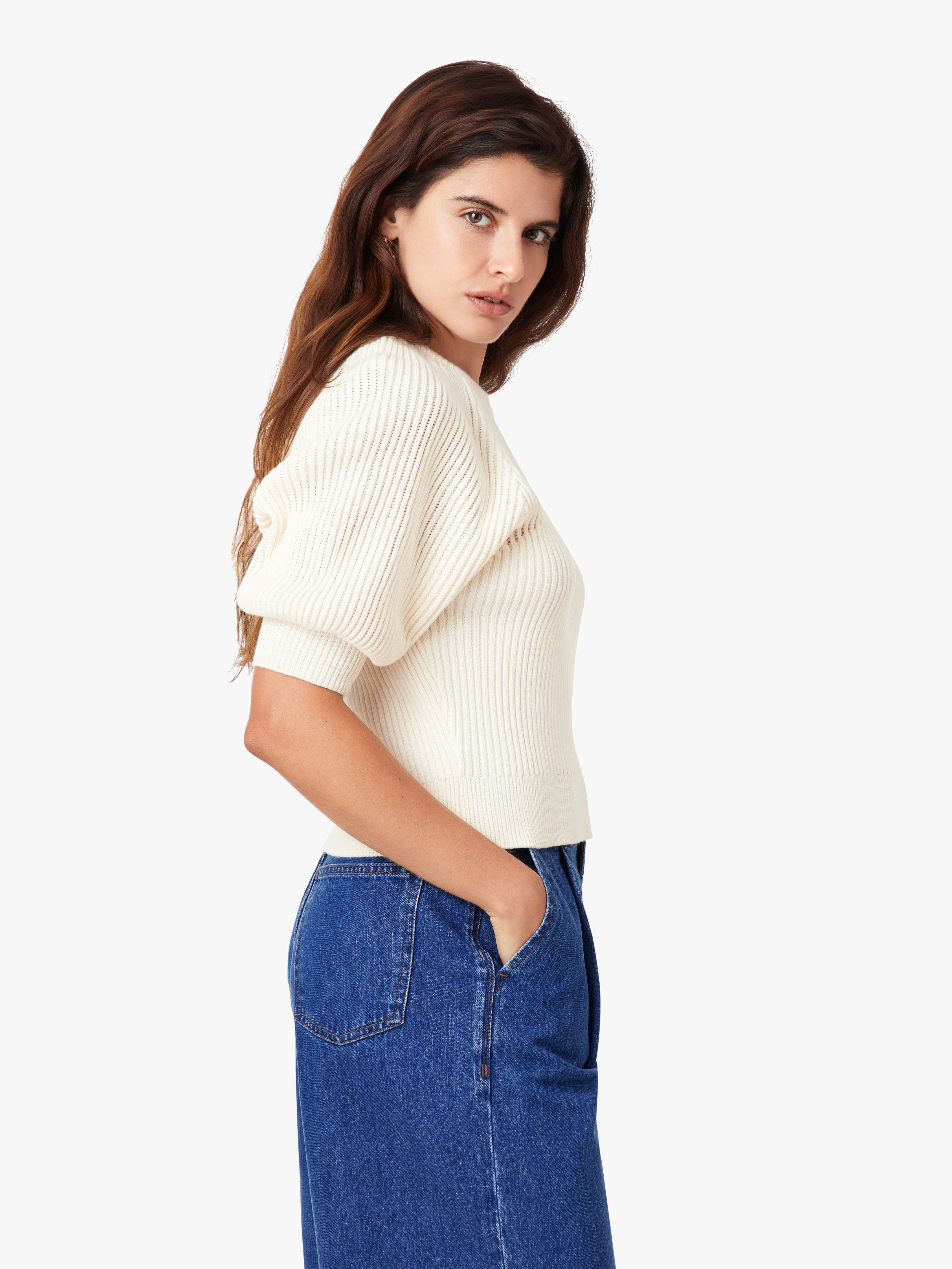 Puff Raglan Sleeve Sweater