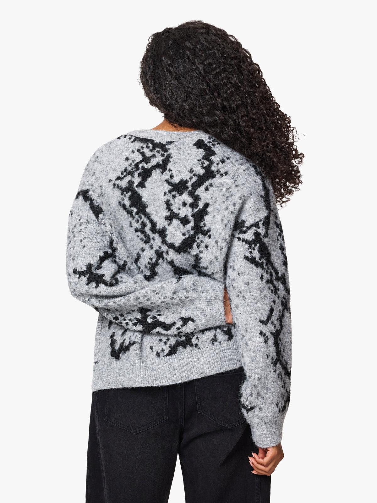 Fuzzy Python Print Sweater
