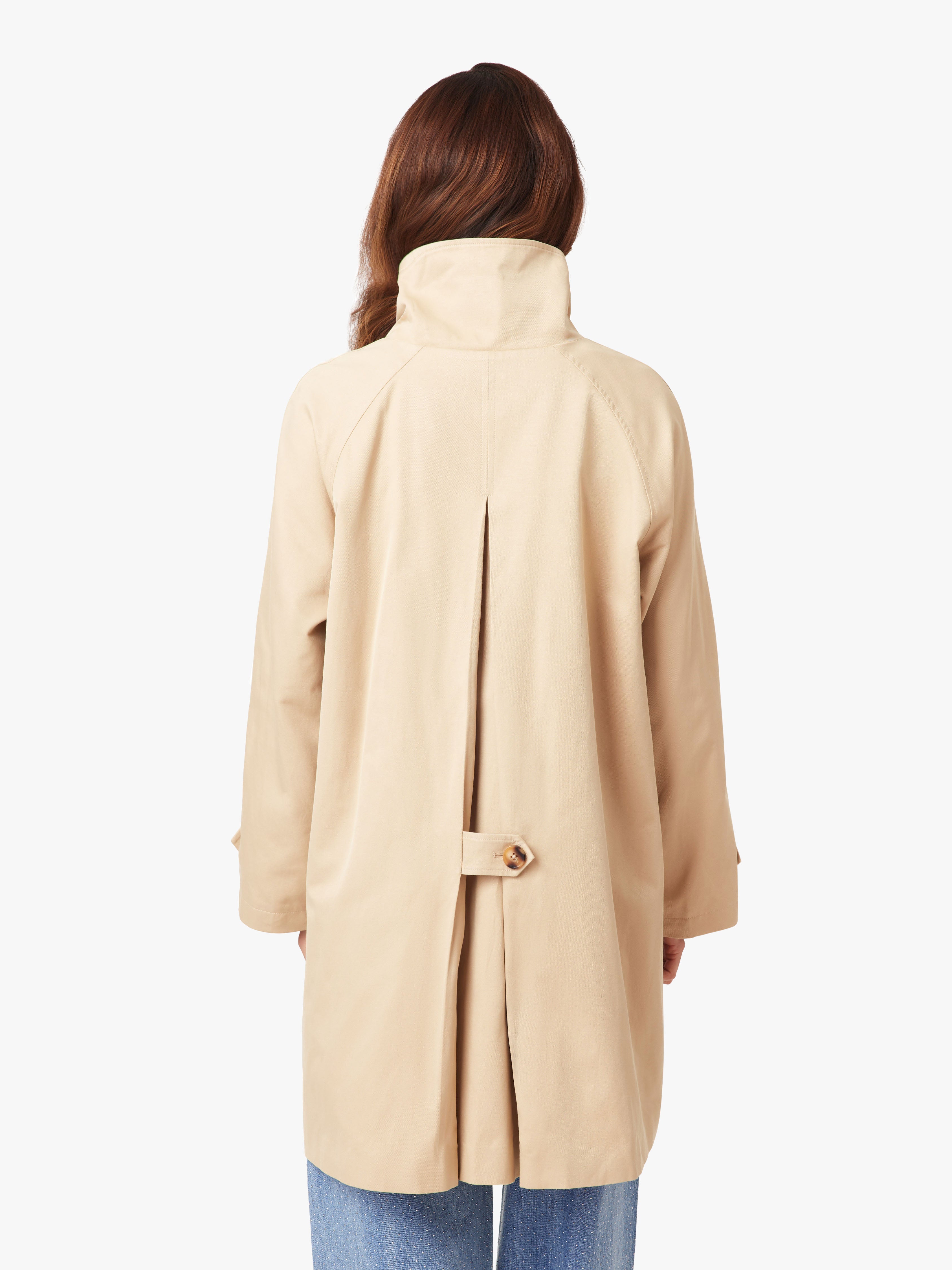 ジャケット・アウター 11747391 jacket high neck trench jacket Ladies Faux Suede Cropped Trench Coat - Chocolate | Womens