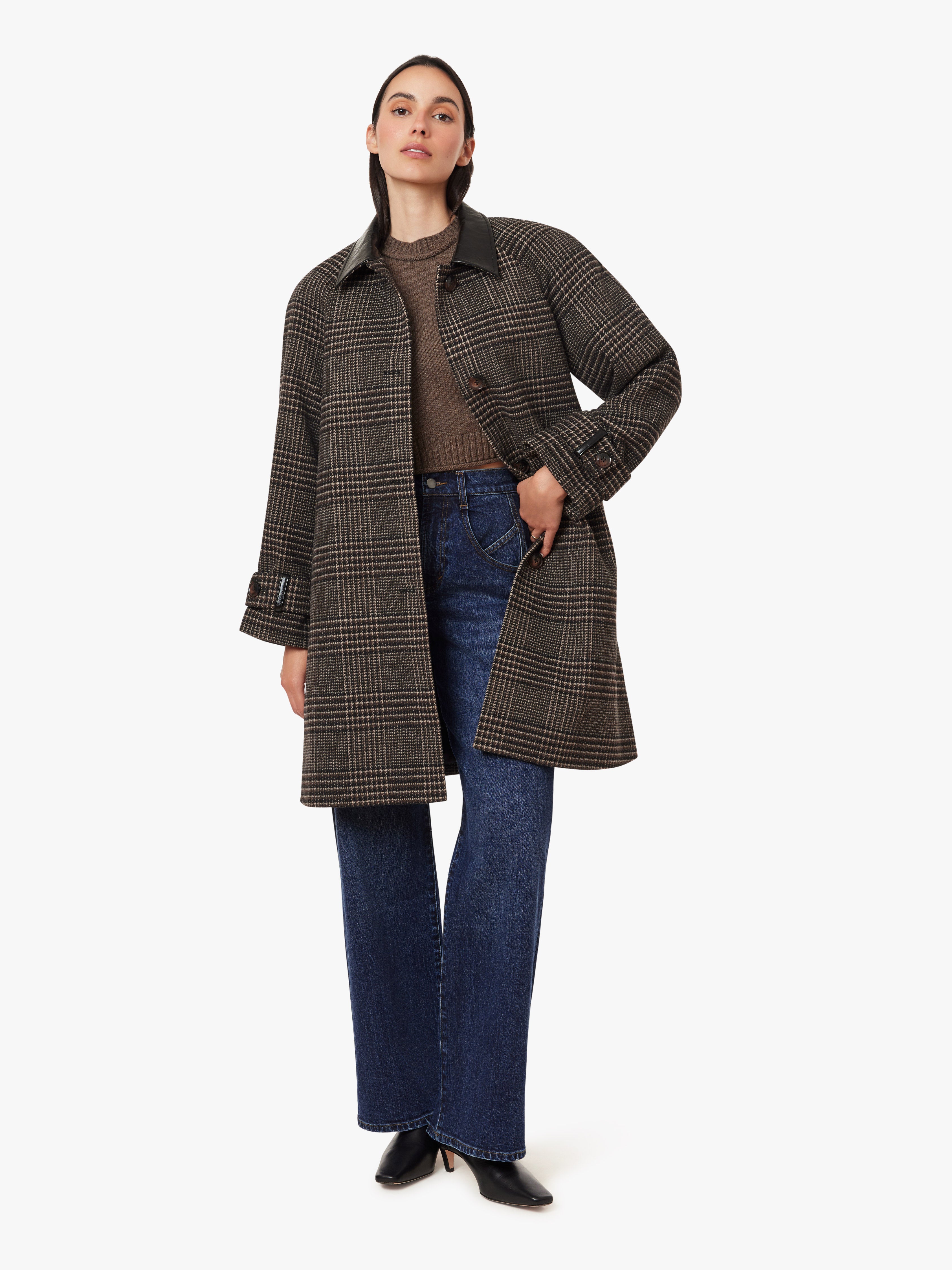 Plaid A Line Coat