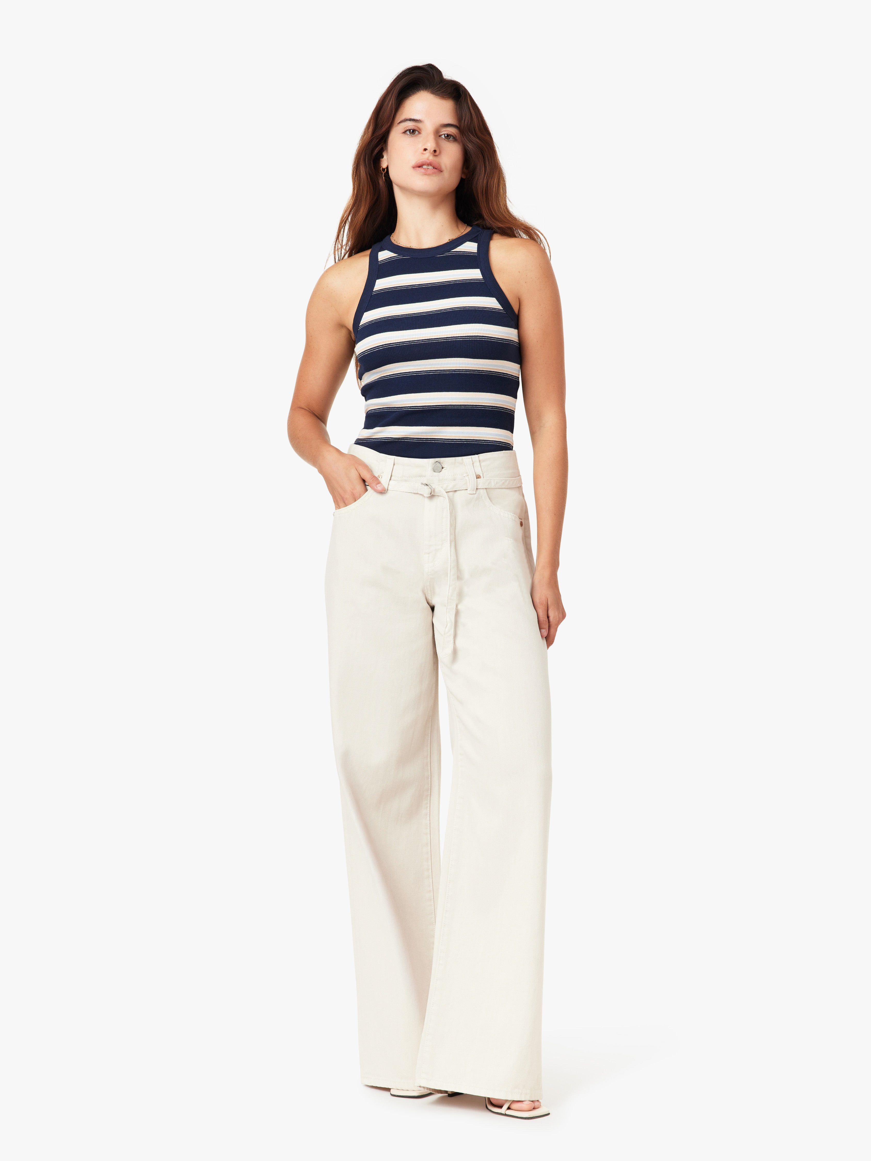 Brynn Belted Wide Leg Jeans