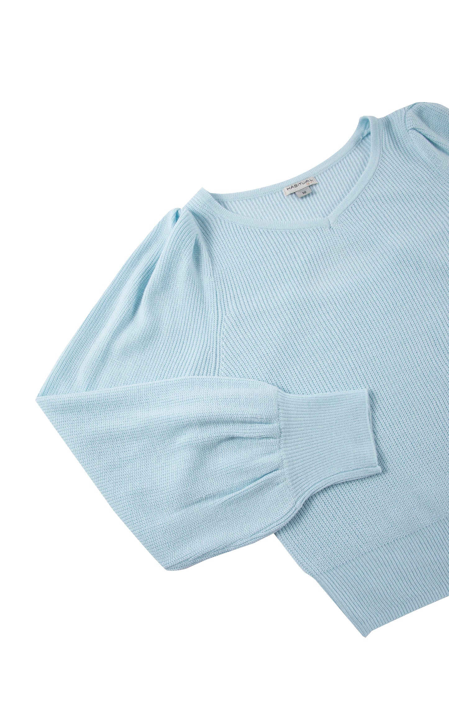Puff Sleeve Open Back Sweater | 7-16