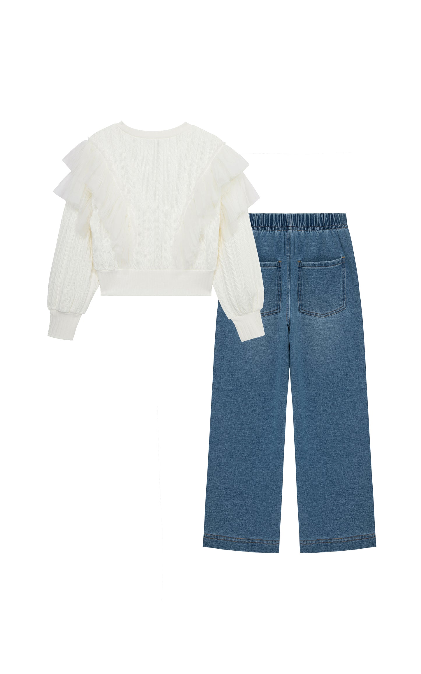 Cable Knit Sweater & Jeans Set | 2-6