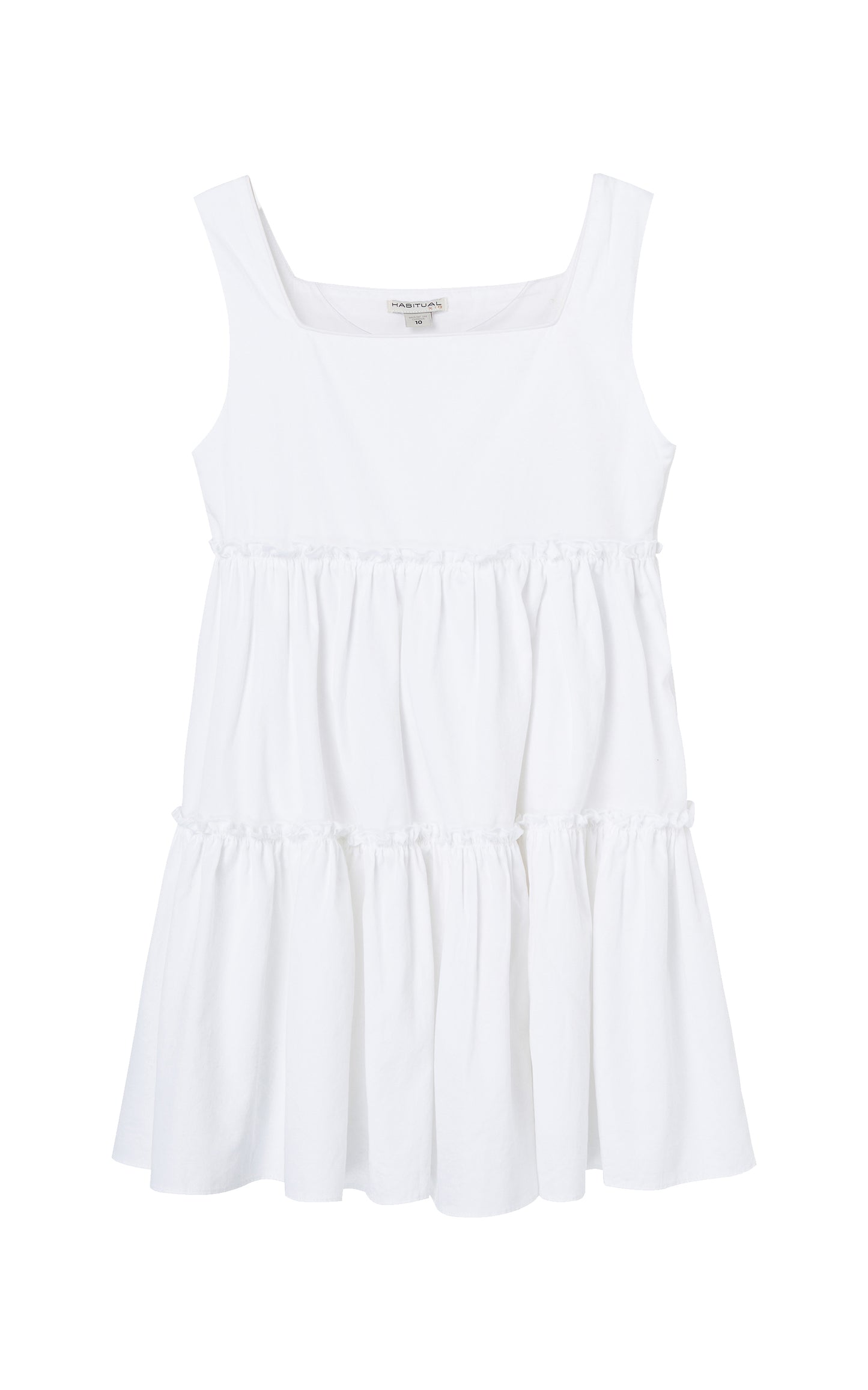 White tiered baby doll dress