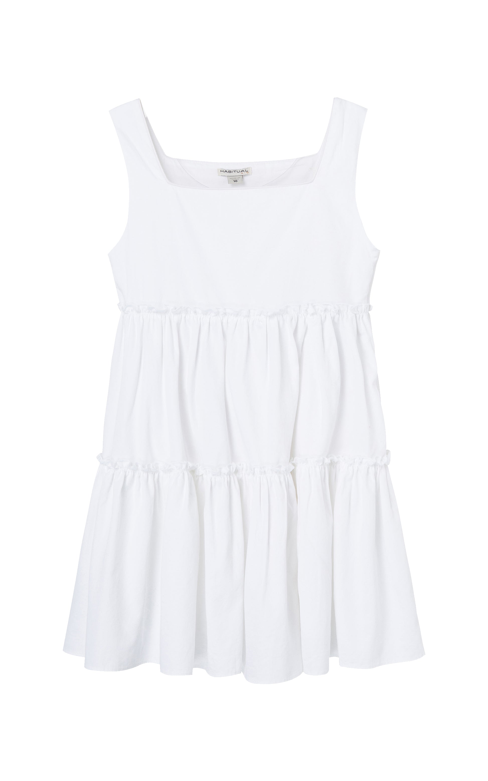 White tiered baby doll dress