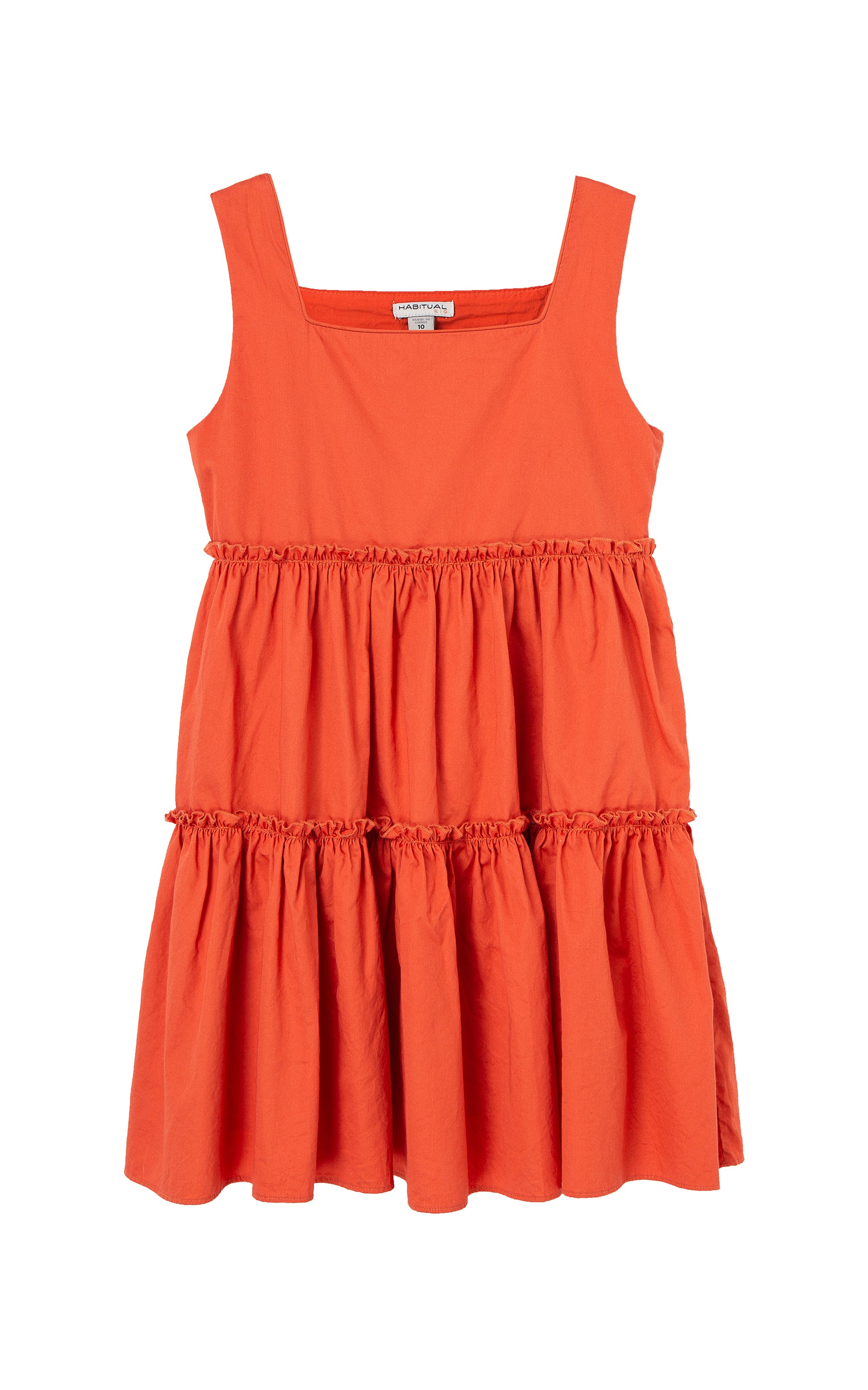 Rust tiered baby doll dress