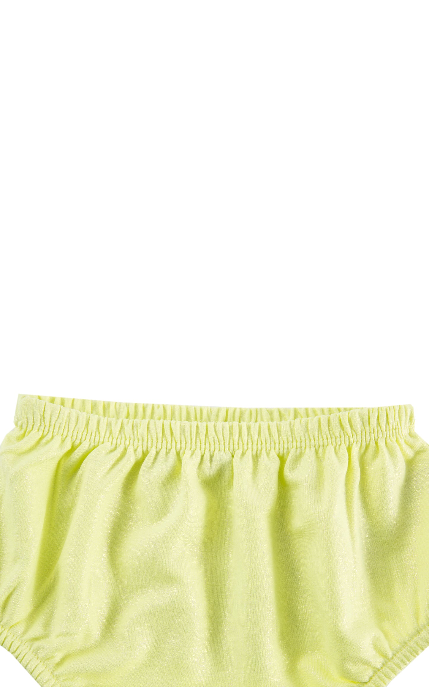 CLOSE UP OF METALLIC LIME GREEN BLOOMERS
